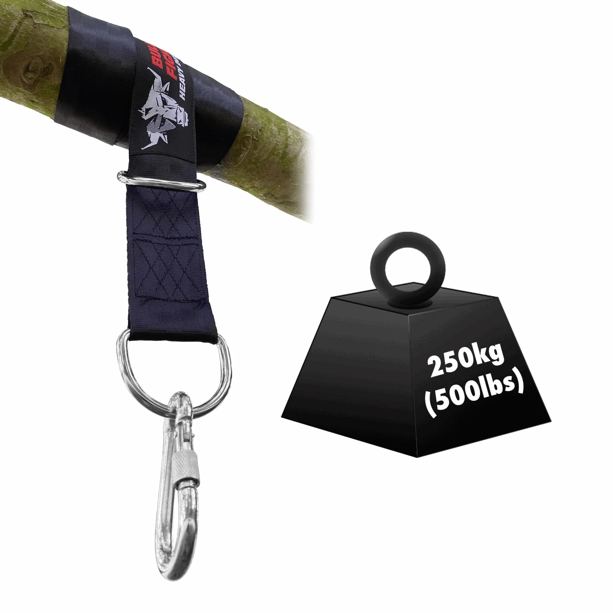 BULL DOZA FIGHT WEAR Wieszak na worek bokserski - cichy mocny antypoślizgowy - trzy rozmiary