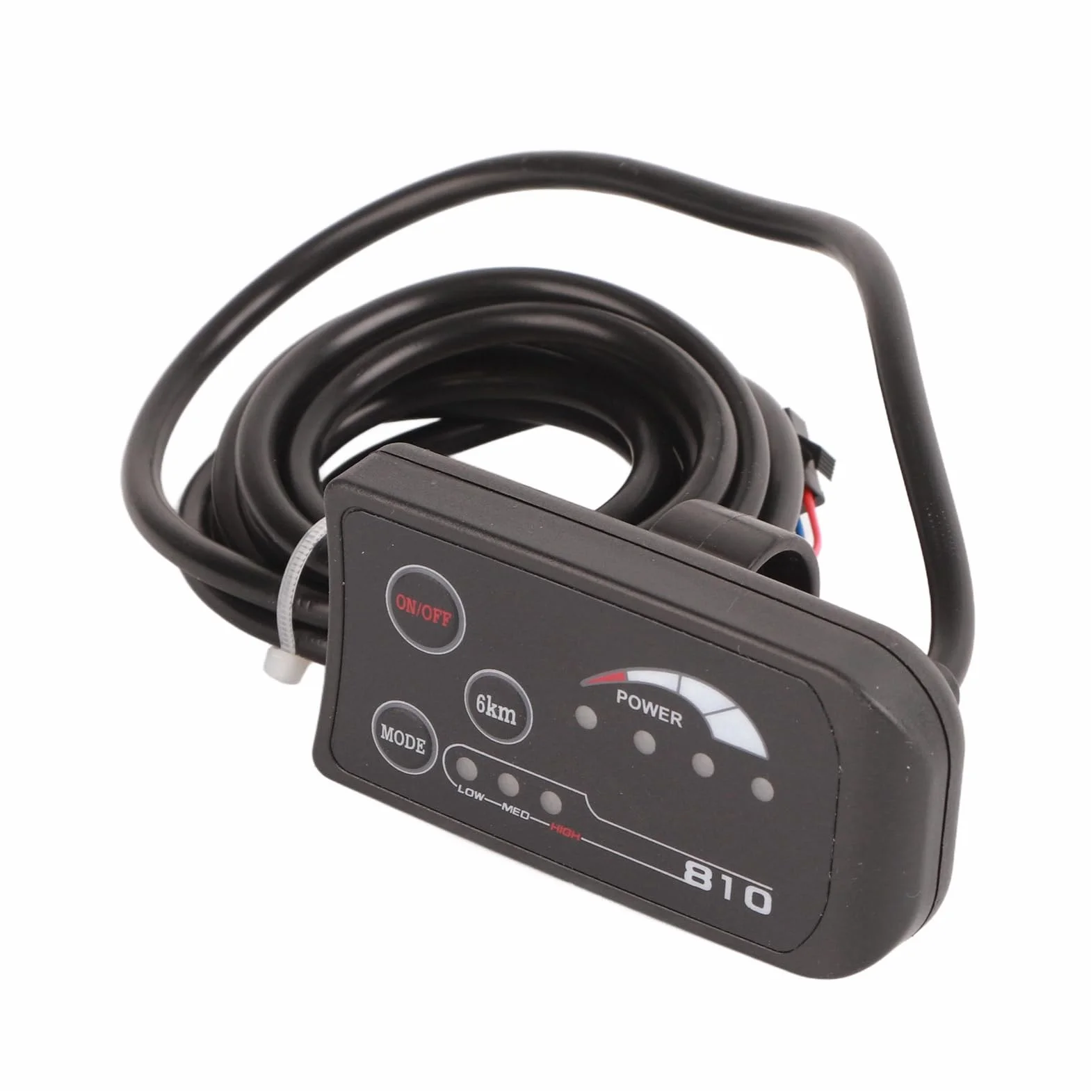 Wyświetlacz LED do roweru elektrycznego 810 z 5-przewodowym kablem, panel sterowania, rower elektryczny, wyświetlacz LED 810, z 5-przewodowym kablem, panel sterowania