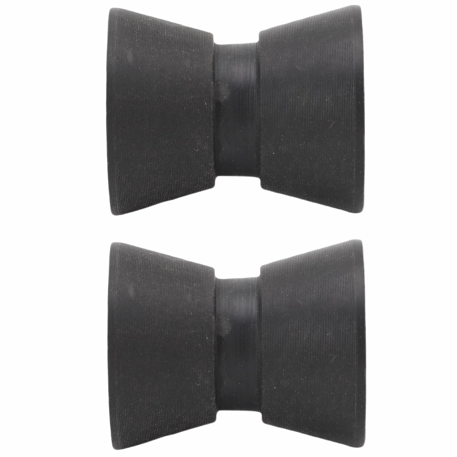 Sxhlseller Kołowrotek do przyczepy do łodzi, wytrzymały nylon, odporny na zarysowania, zestaw rolek do jachtu, granatowe – 2 czarne kółka