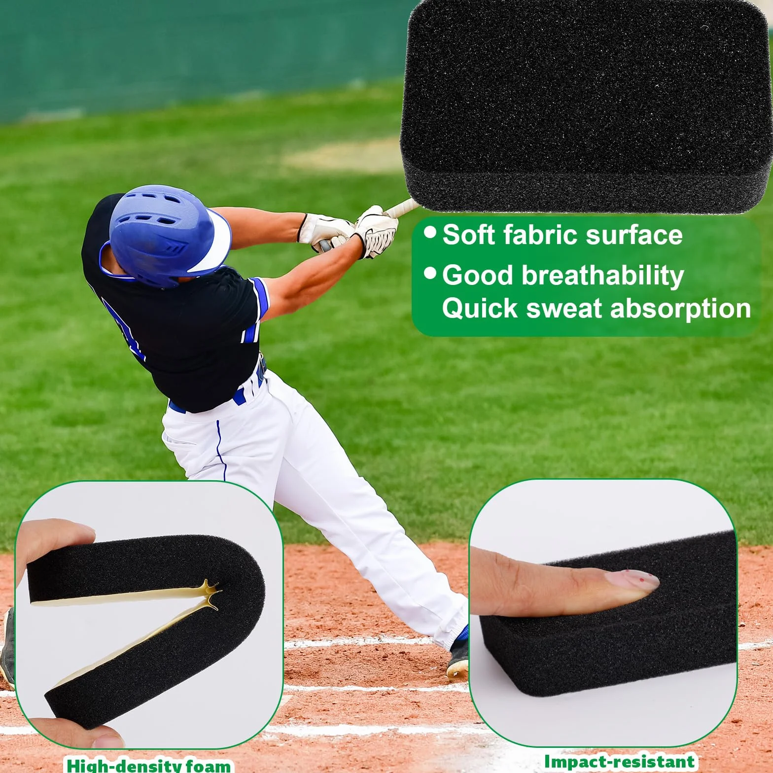 Uniwersalny Kask Wypełnienie Dopasować Zestaw, Wysoka Gęstość Pianka Zamiennik Podkładki do Easton Batter & Catcher Kaski dla Baseball/Softball Gracze & Młodzież Zima Trening (Czarny)