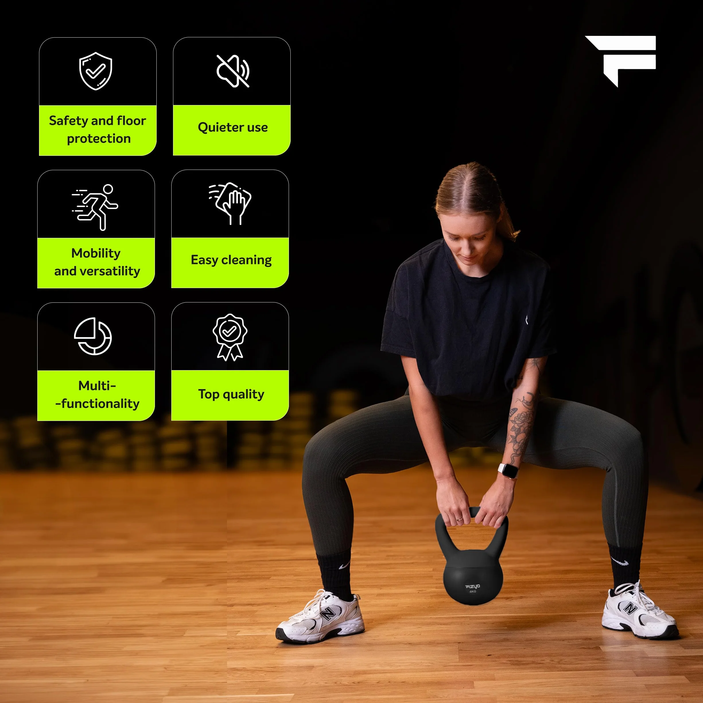 Fizyo Miękki Kettlebell Wypełniony Żelaznym Piaskiem, Antypoślizgowy Uchwyt, PVC Bezpieczny dla Podłogi, Hantle do Treningu, Podnoszenie Ciężarów w Domu i Siłowni, dla Kobiet i Mężczyzn