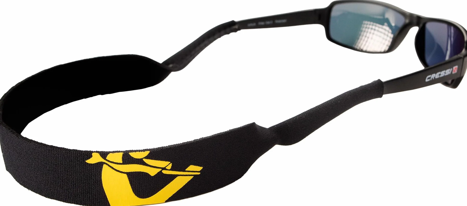Cressi Okulary Neo Retainer pływający pasek neoprenowy czarny żółty