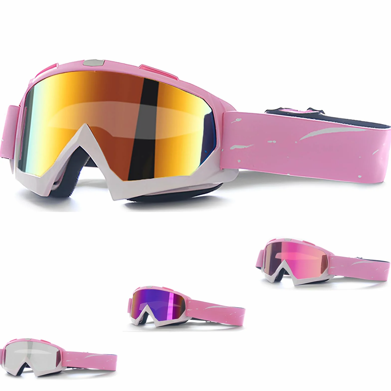 DONGZQAN Unisex okulary narciarskie OTG, dla osób noszących okulary,