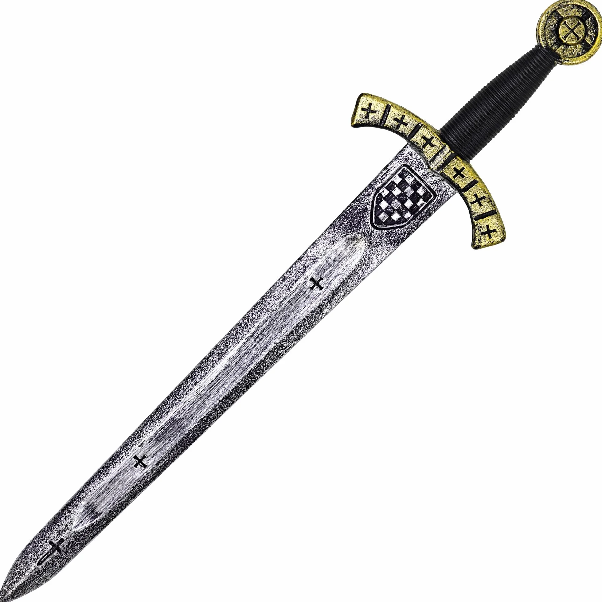 Zabawkowy miecz, średniowieczny miecz krzyżowca, rzymski rycerz, wojownik, rekwizyty, sztuczne plastikowe miecze na Halloween, urodziny
