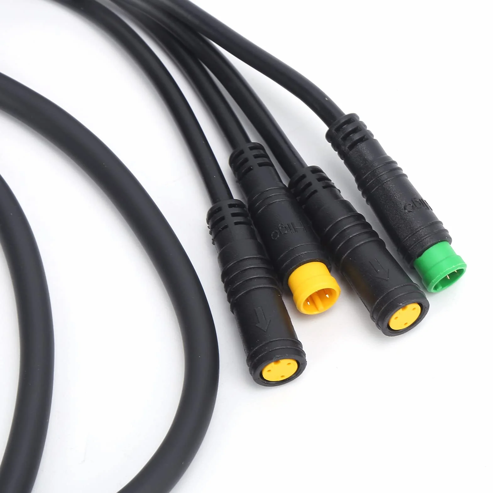 Kabel Rowerowy 1T4 dla BBS01/BBS02, Wodoodporny Przew¨®d z Nylonu, 103 cm, Kompatybilny z Wy?wietlaczem, Manetk? Gazu i D?wigni? Hamulca do Silnika Centralnego