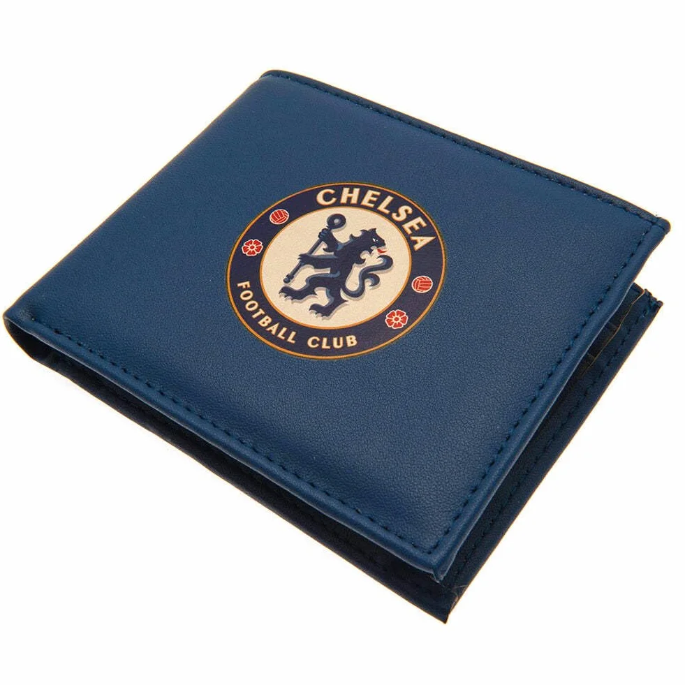 Chelsea FC - portfel ze skóry PU z herbem, Niebieski, biały, czerwony, Jeden rozmiar
