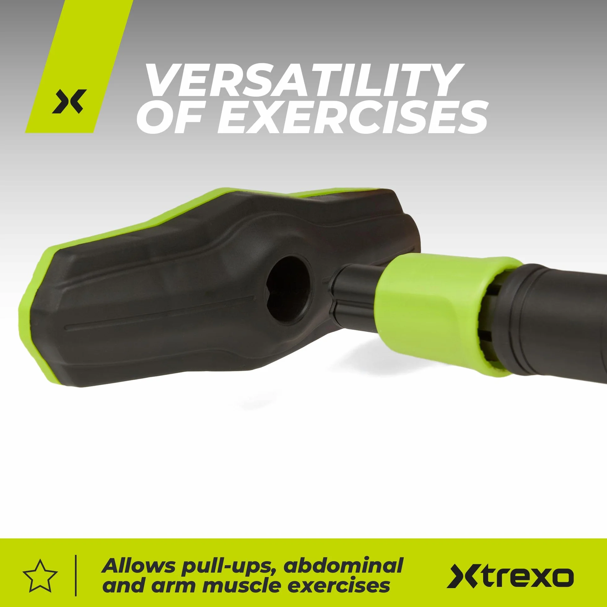 XTREXO Drążek do podciągania regulowany 70-96 cm stalowy szary 150 kg