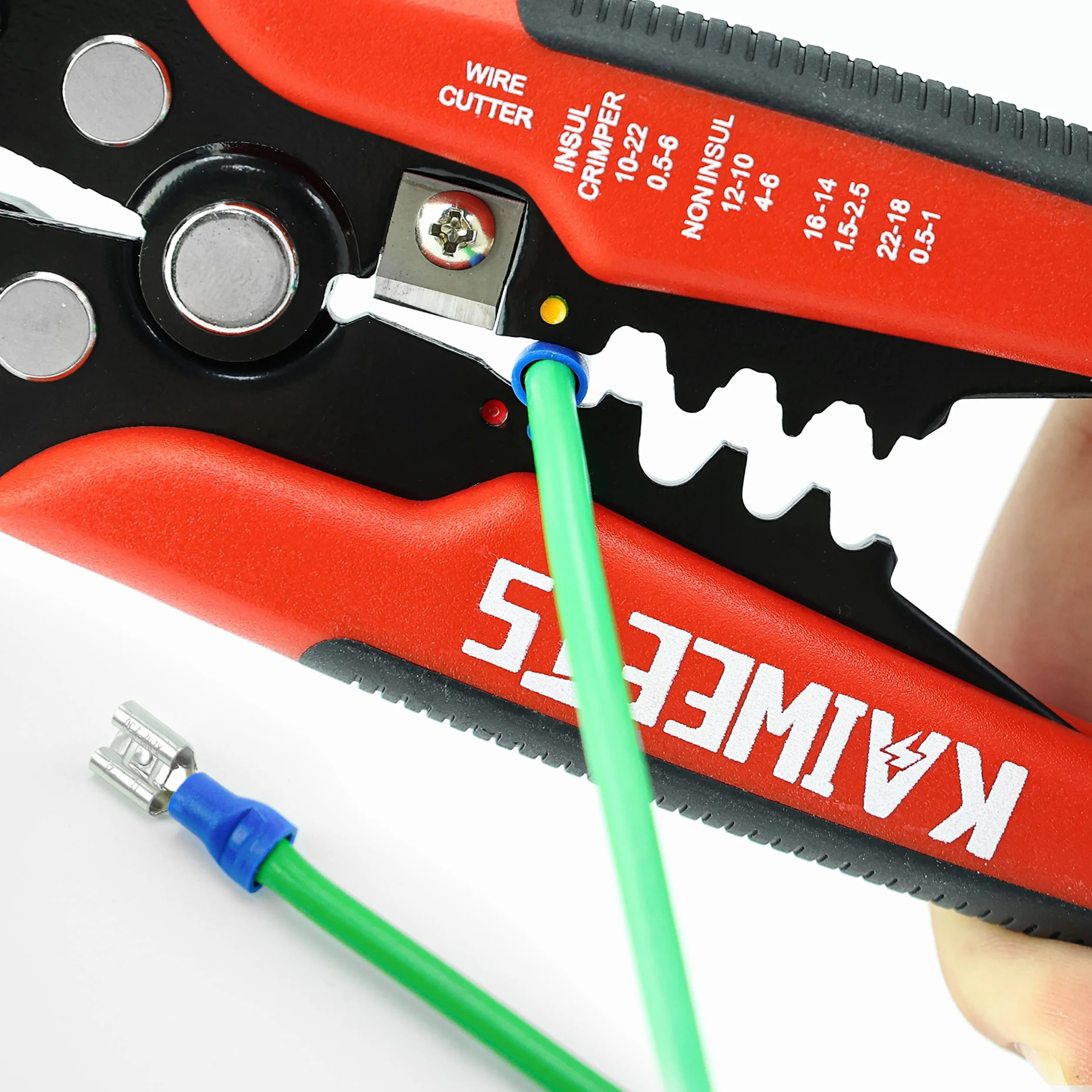 KAIWEETS Szczypce do ściągania izolacji 3 w 1 AWG 10-22