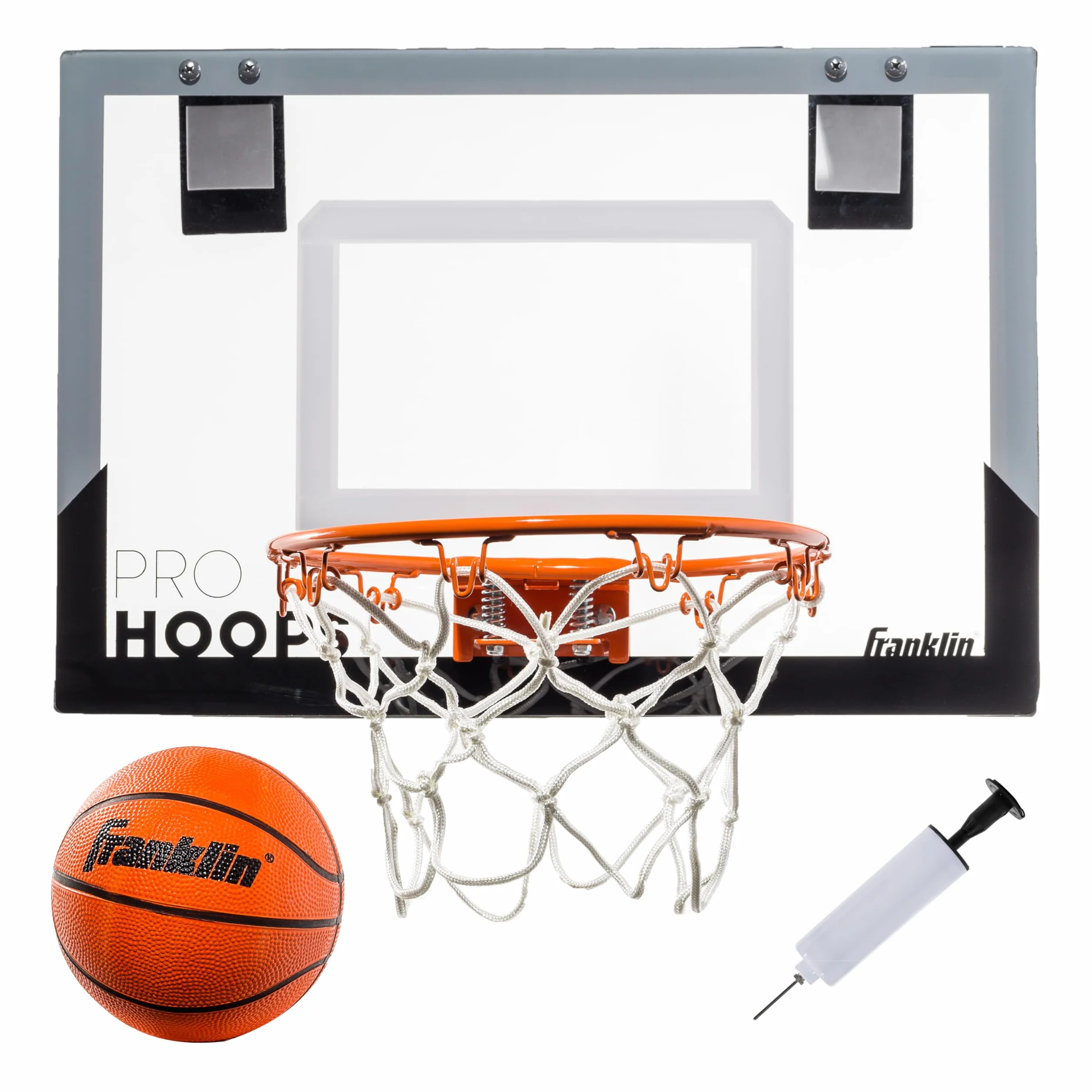 Franklin Sports 54132X Mini obręcz do koszykówki nad drzwiami - Zatwierdzona przez Slam Dunk - odporna na pęknięcia - akcesoria w zestawie,