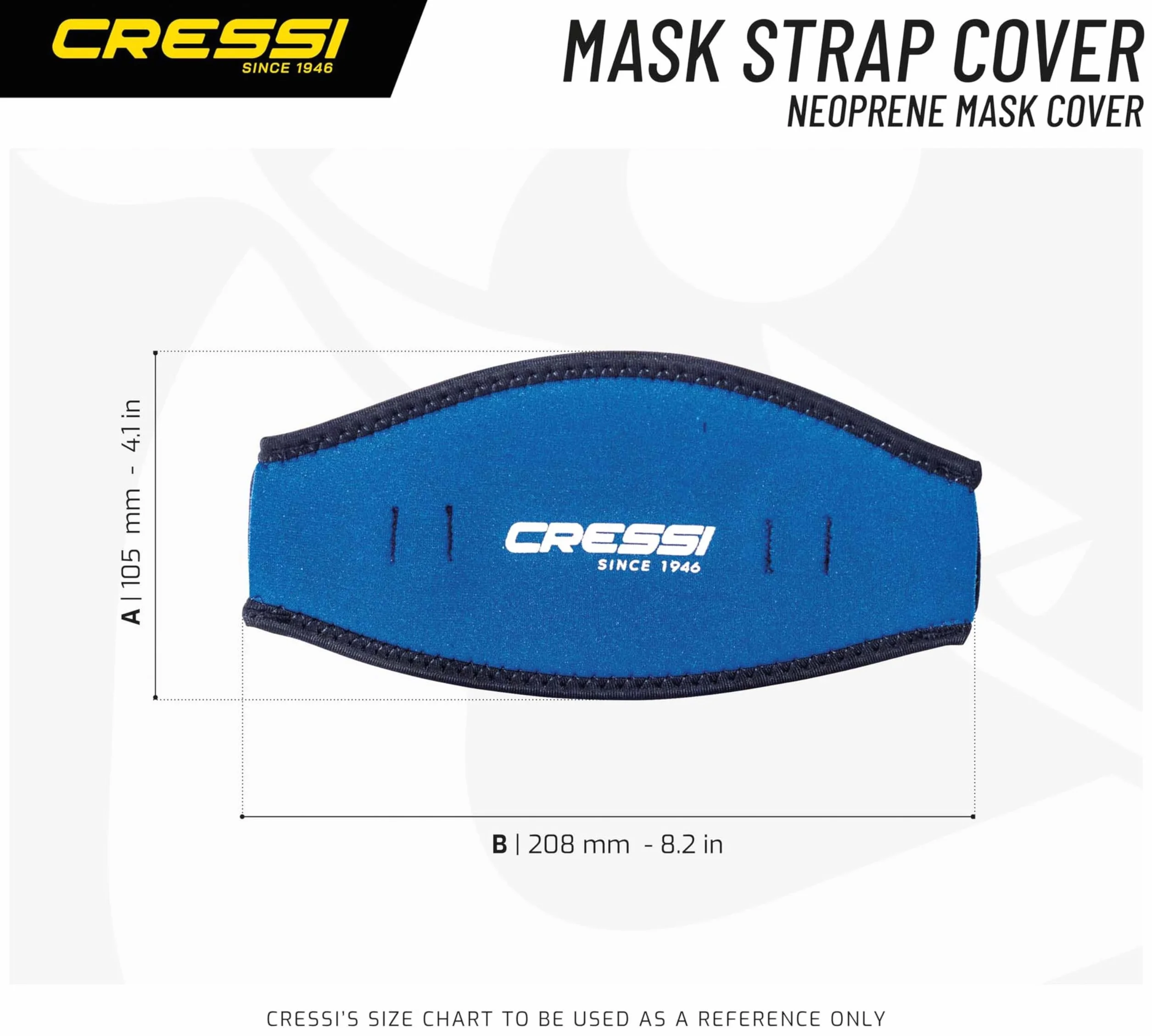 Cressi Mask Strap Cover - Neoprenowy Bandaż do Masek Nurkowych