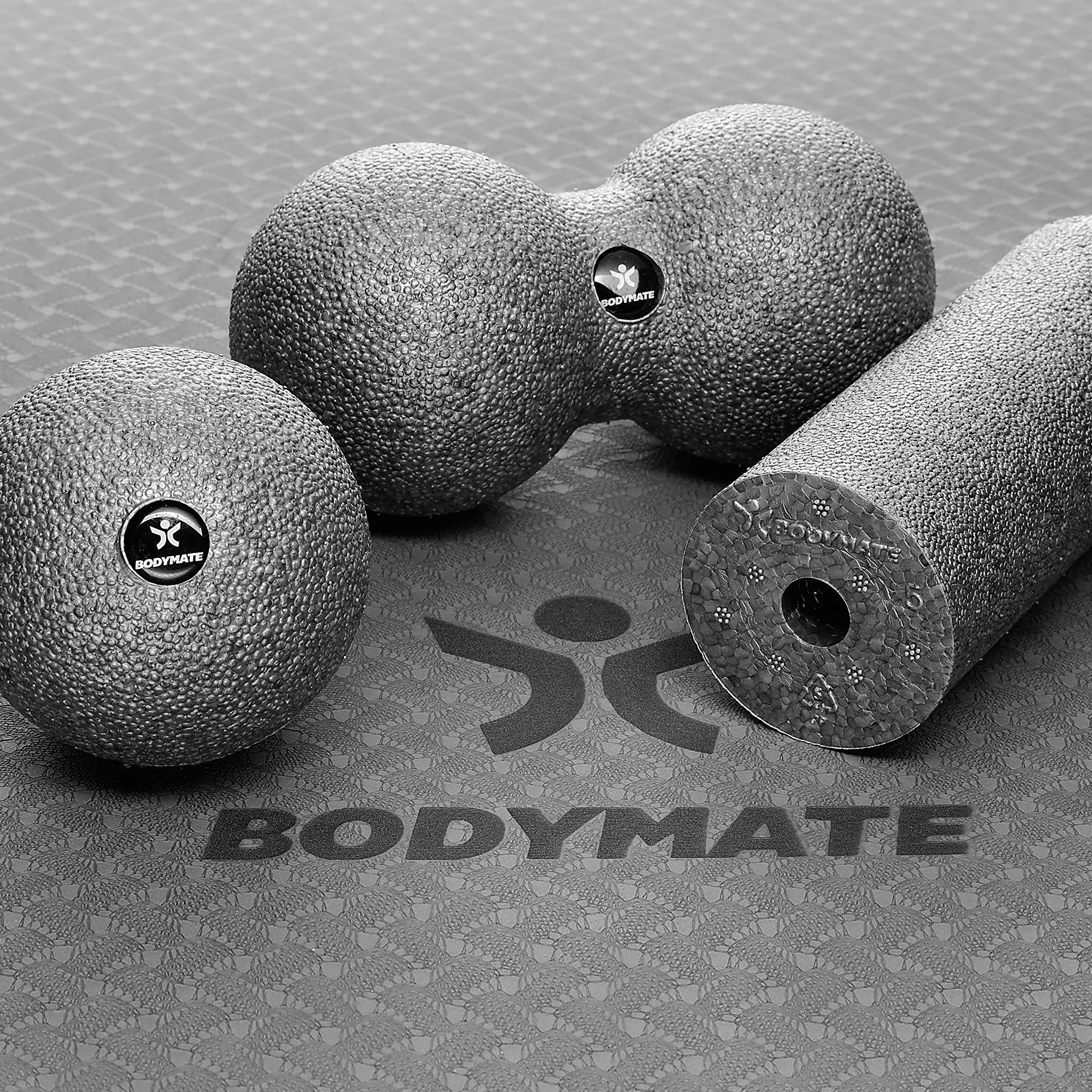 BODYMATE – minizestaw do powięzi – wałek dł. 15 cm x Ø 6 cm, piłka Ø 8 cm i piłka duo Ø 6 cm do powięzi w zestawie