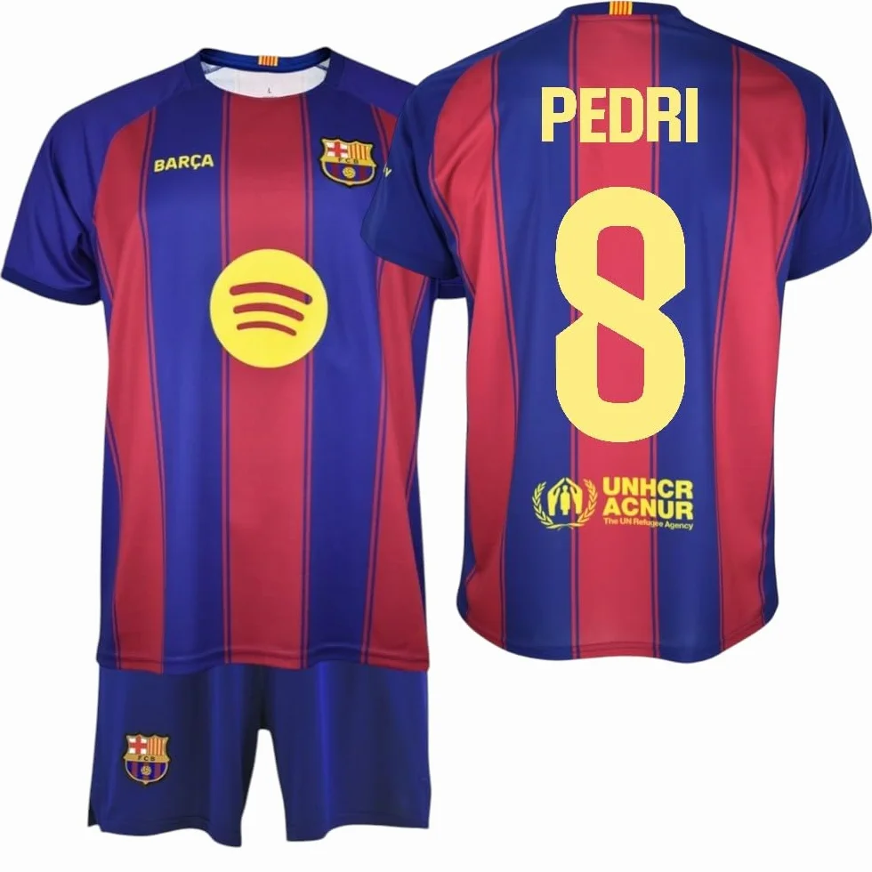 FCB FC Barcelona Zestaw dziecięcy 8 PEDRI 1st Equipment 25/26 Oficjalna replika - Zestaw dziecięcy z koszulką i spodniami Blaugrana