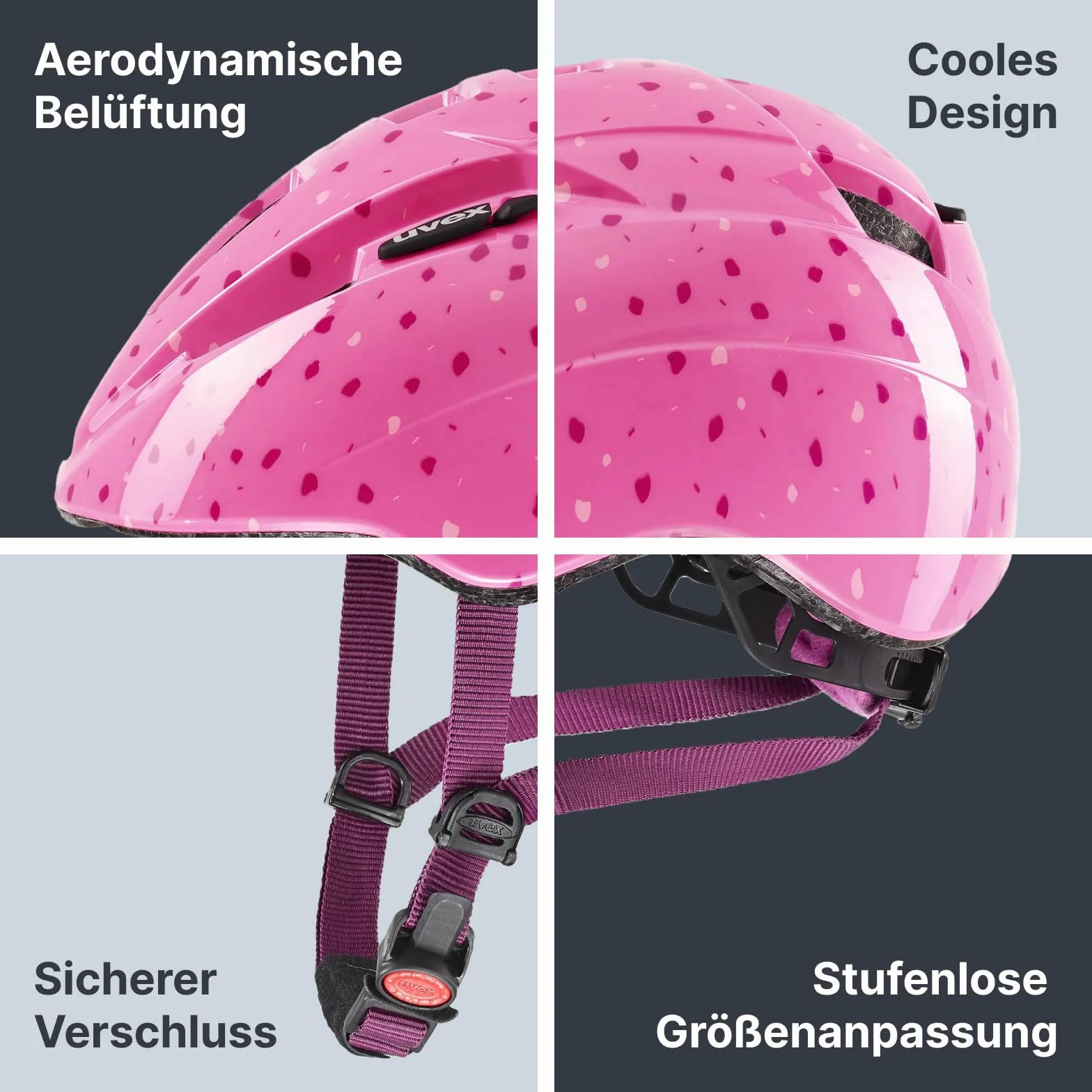 Uvex Kask Rowerowy, 46-52 cm, model Uvex Kid 2