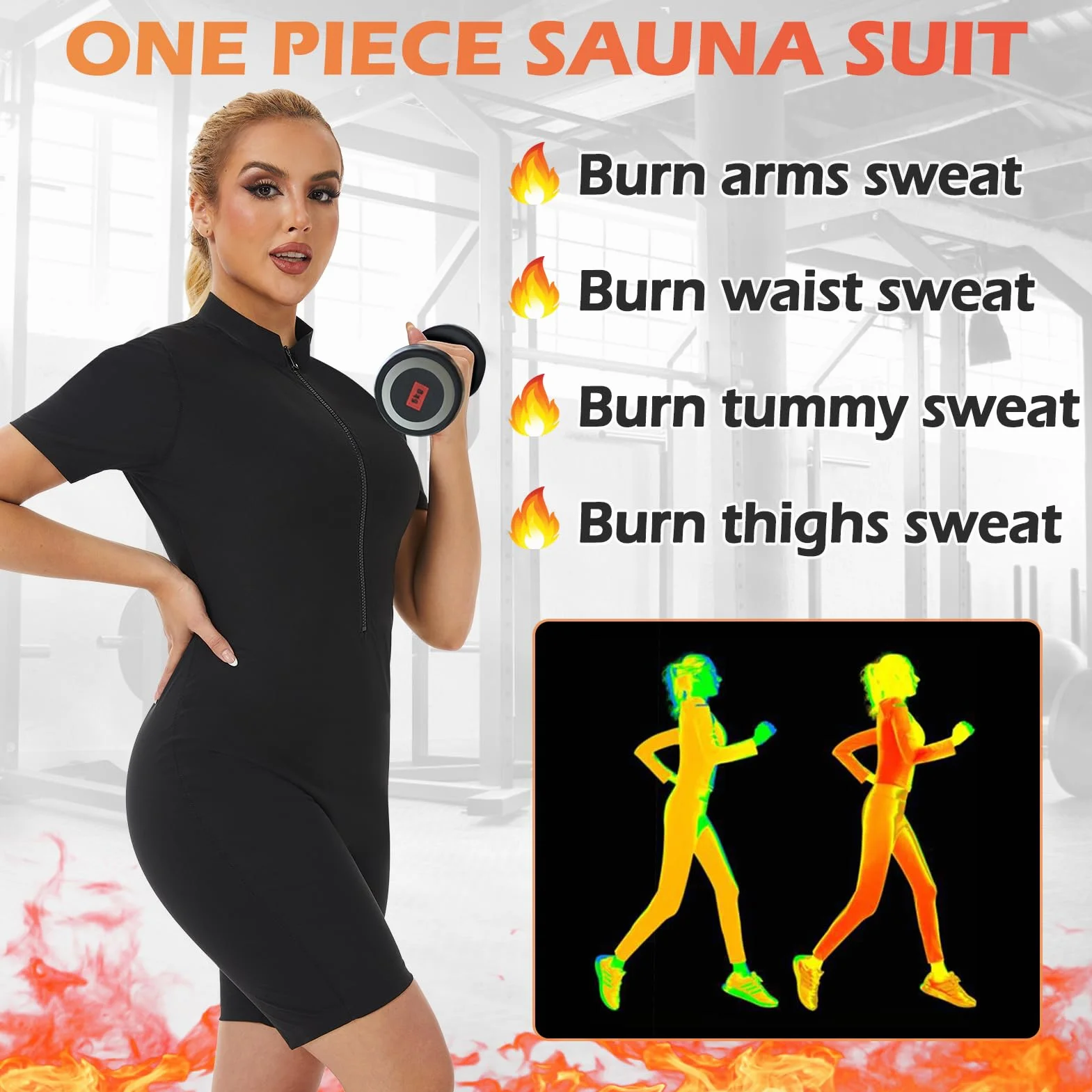 Kiiwah Sauna Damska koszulka wyszczuplająca Spot Fitness Suit