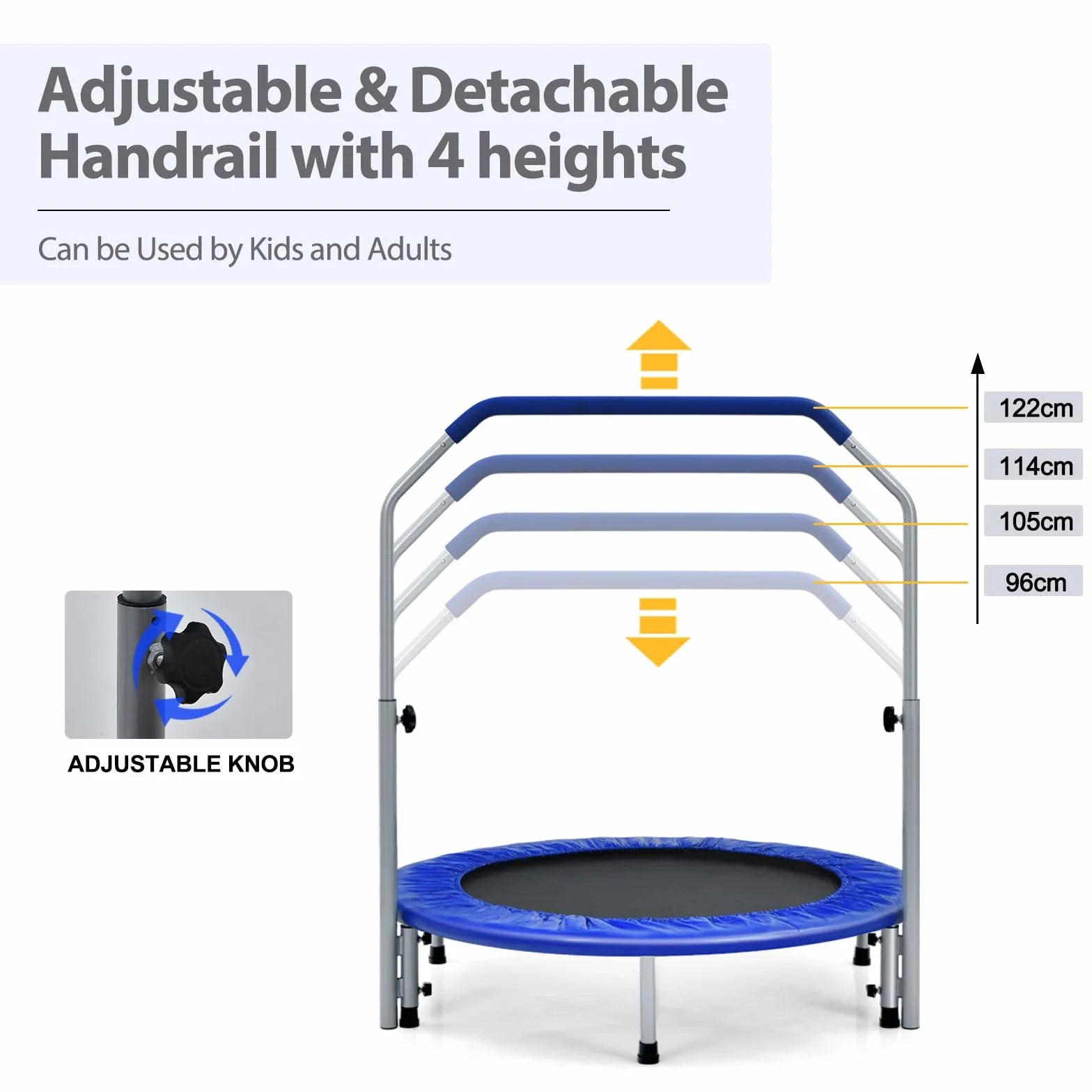 LIFEZEAL Składana trampolina Mini Bouncer Ø 101 cm 150 kg