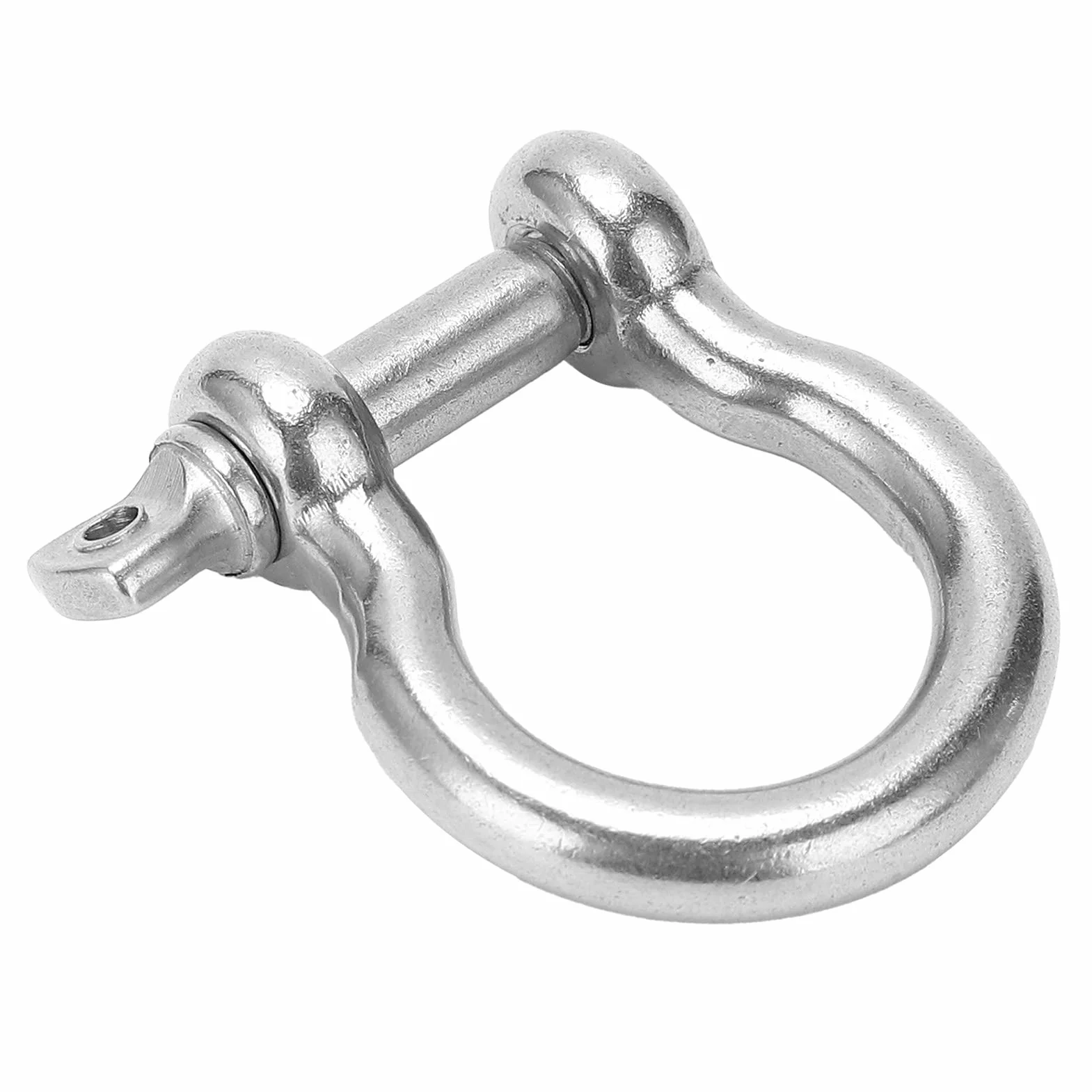 Generic Precyzyjna Szekla Dziobowa D Kotwica Obciążenie ze Stali Nierdzewnej do Pieszych Wędrówek Kempingowych M5 10 szt., Nierdzewna Metalowa Szekla o Udźwigu 100 Kg do Aktywności na świeżym
