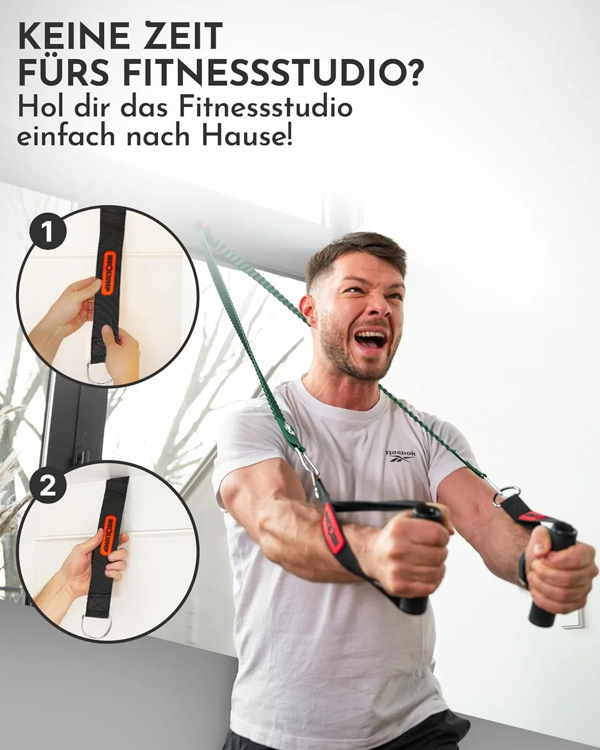 NEOLYMP Kotwa do drzwi, mocowanie do taśm fitness, Sling Trainer, idealna do podciągania i taśm terapeutycznych