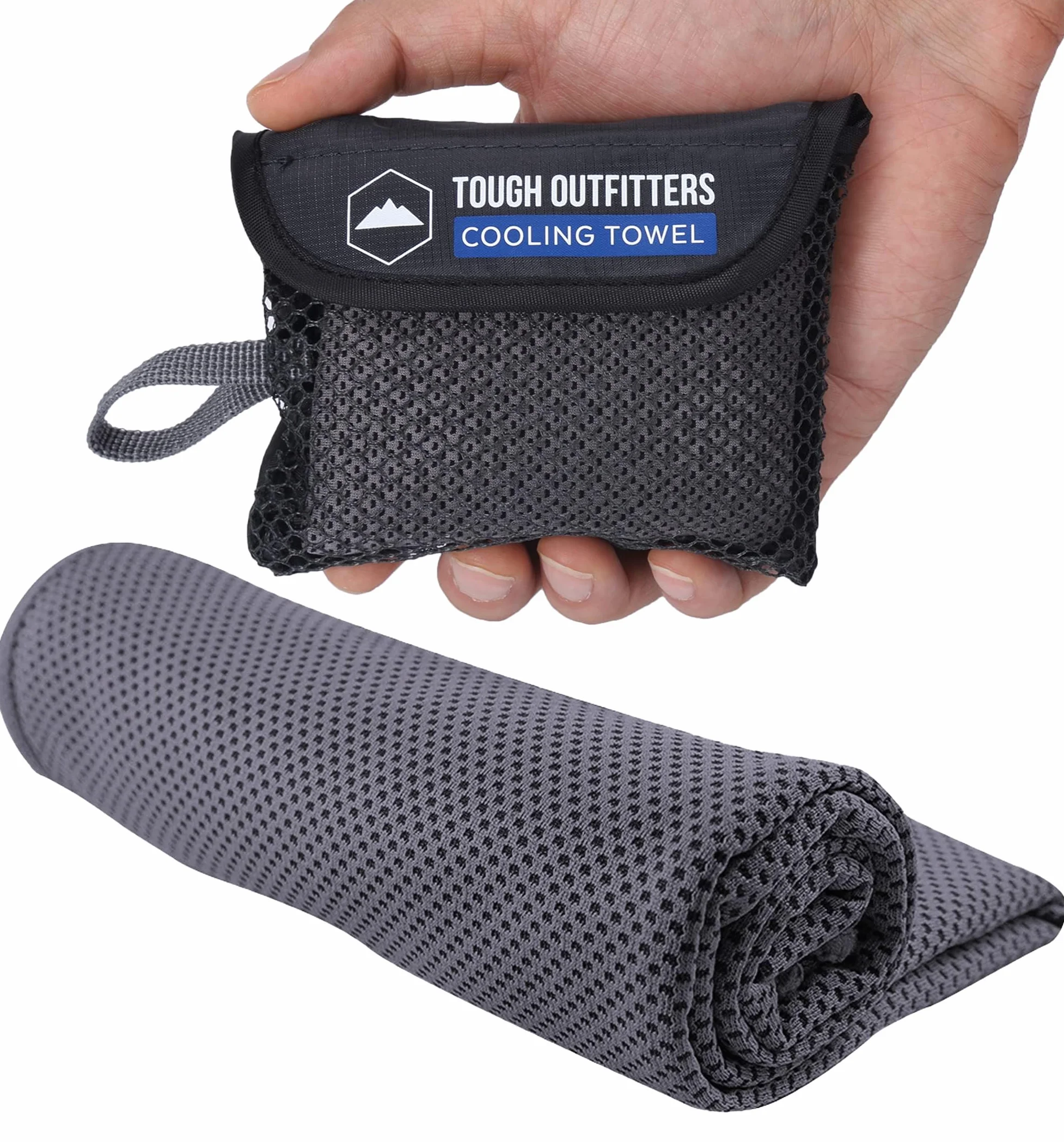 Tough Outdoors Ręczniki chłodzące – ręcznik do lodu, ręcznik dresowy, ręczniki chłodzące na szyję i twarz oraz chłodzące opaski na szyję na letnie upały – chłodziarka na szyję do szybkiego schładzania