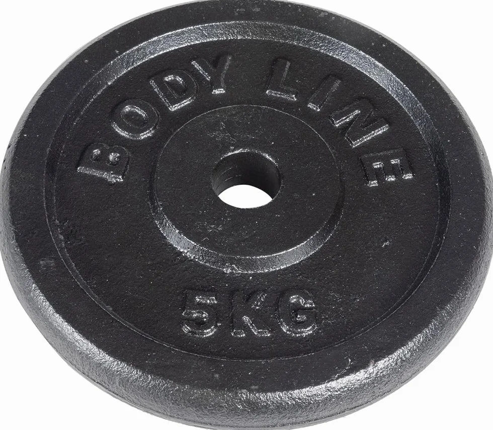 Bodyline Tarcza żeliwna 5 kg do treningu ze sztangą średnica 25 mm