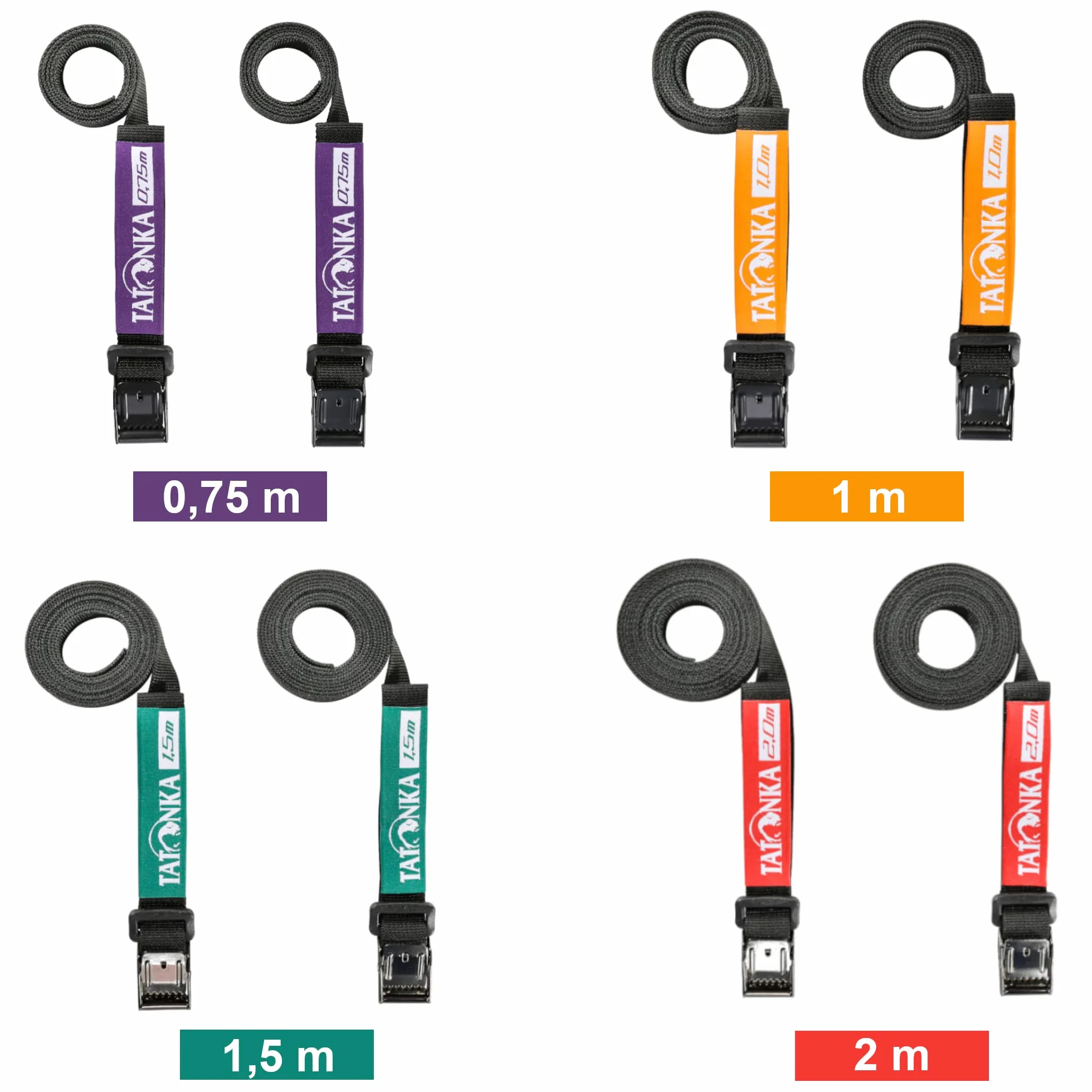 Tatonka Pasek do pakowania Easy Strap 18 mm 2 m 2 sztuki pasy mocujące metalowa klamra