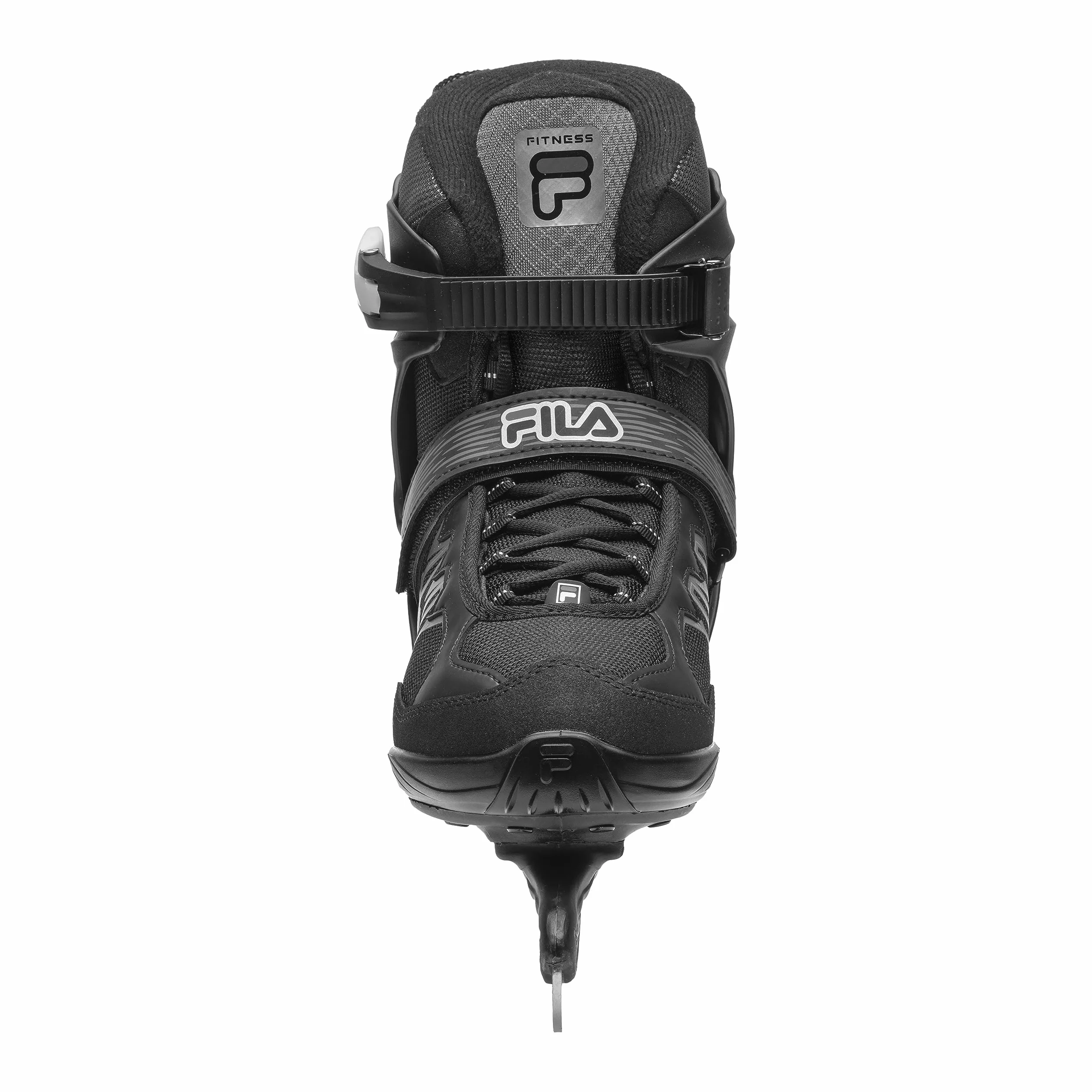FILA Męskie łyżwy Primo Ice do hokeja na lodzie, łyżwy ze stali nierdzewnej, mocne trzymanie i wysoki komfort, czarne/szare, 42,5