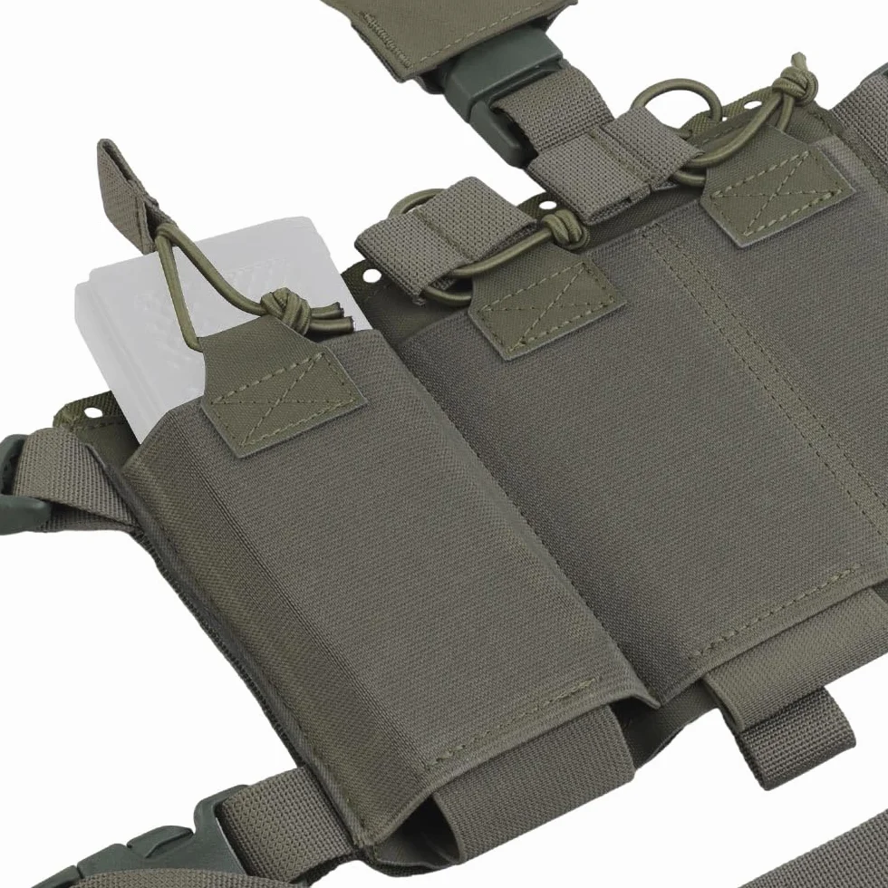 Chest Rig MOLLE Compatible Mag Pouch Radio GP Bag