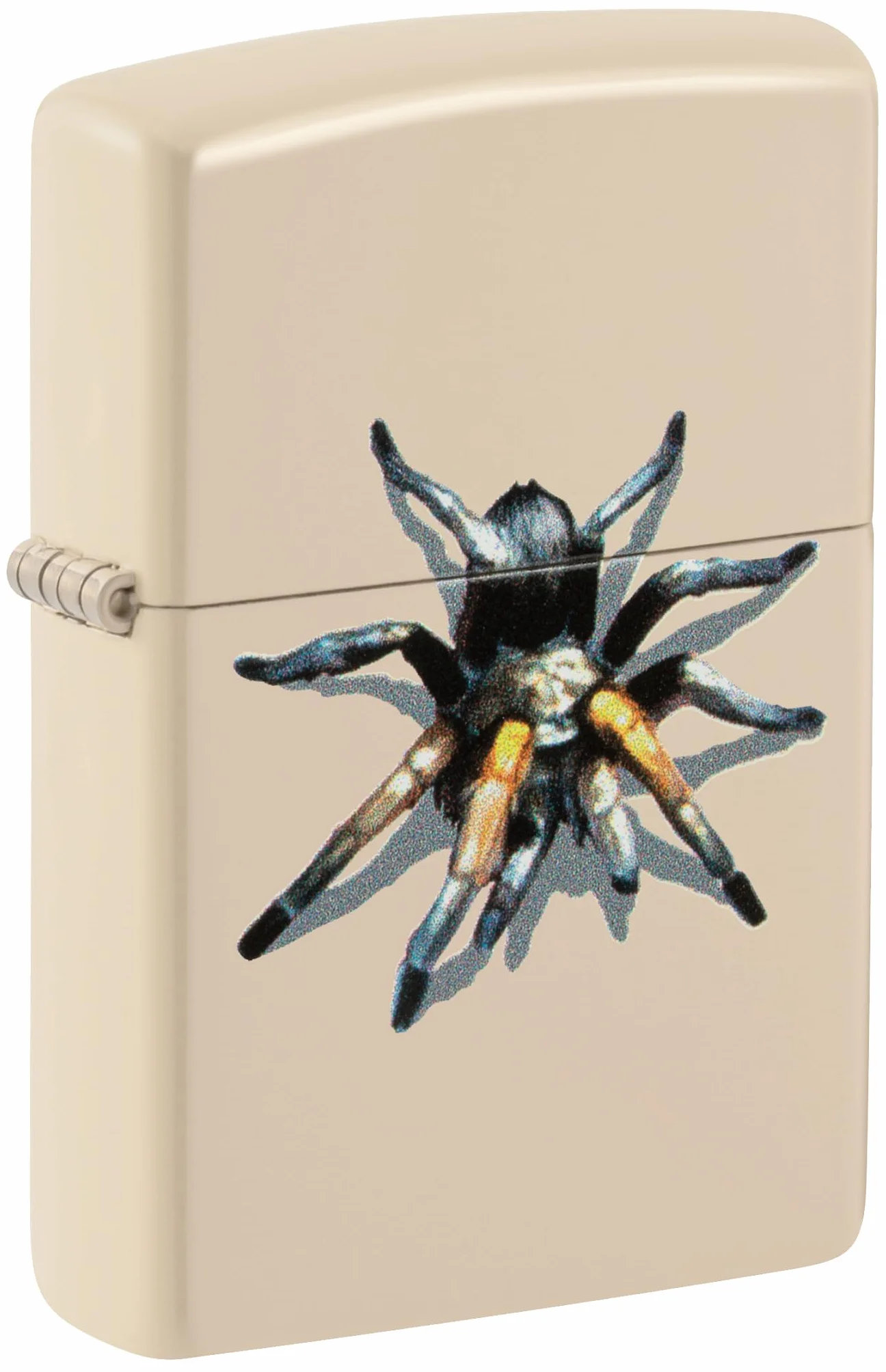 Zippo Tarantula Spider Zapalniczka Sztormowa, Kolorowy Nadruk, do Napełniania, Wielokrotnego Użytku, Wiatroodporna Konstrukcja, Wykonano w USA, Kolor Piaskowy (Flat Sand)