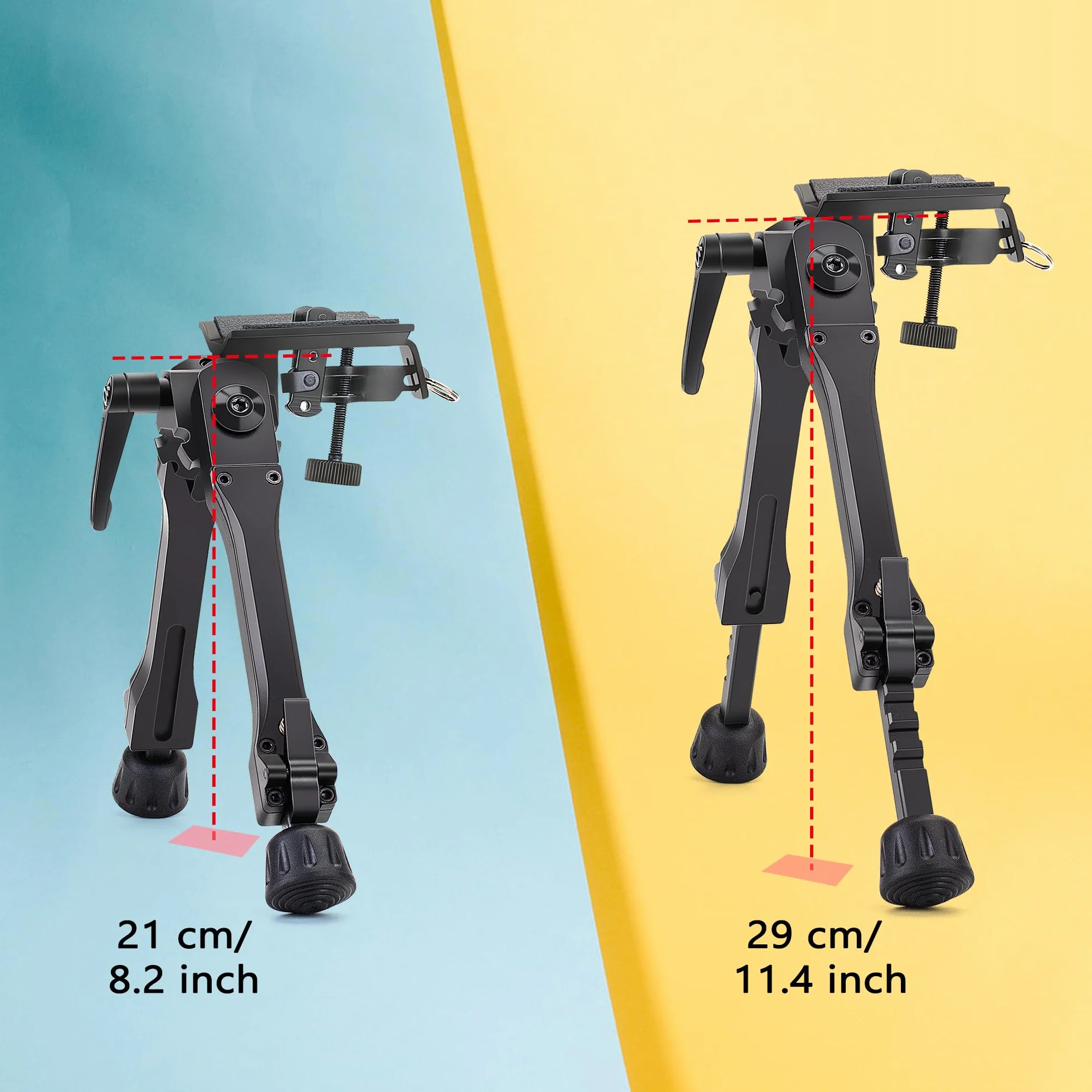 Zeadio Bipod F29S - Czarny (Black) - Aluminium - Bipode - 7-10 cali - Picatinny i Weaver