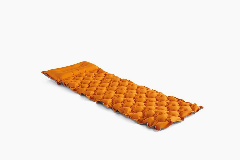 Intex 64098NP nadmuchiwany materac kempingowy z tworzywa TPU, konstrukcja falista, pomarańczowy, 71 x 1,91 m x 6 cm