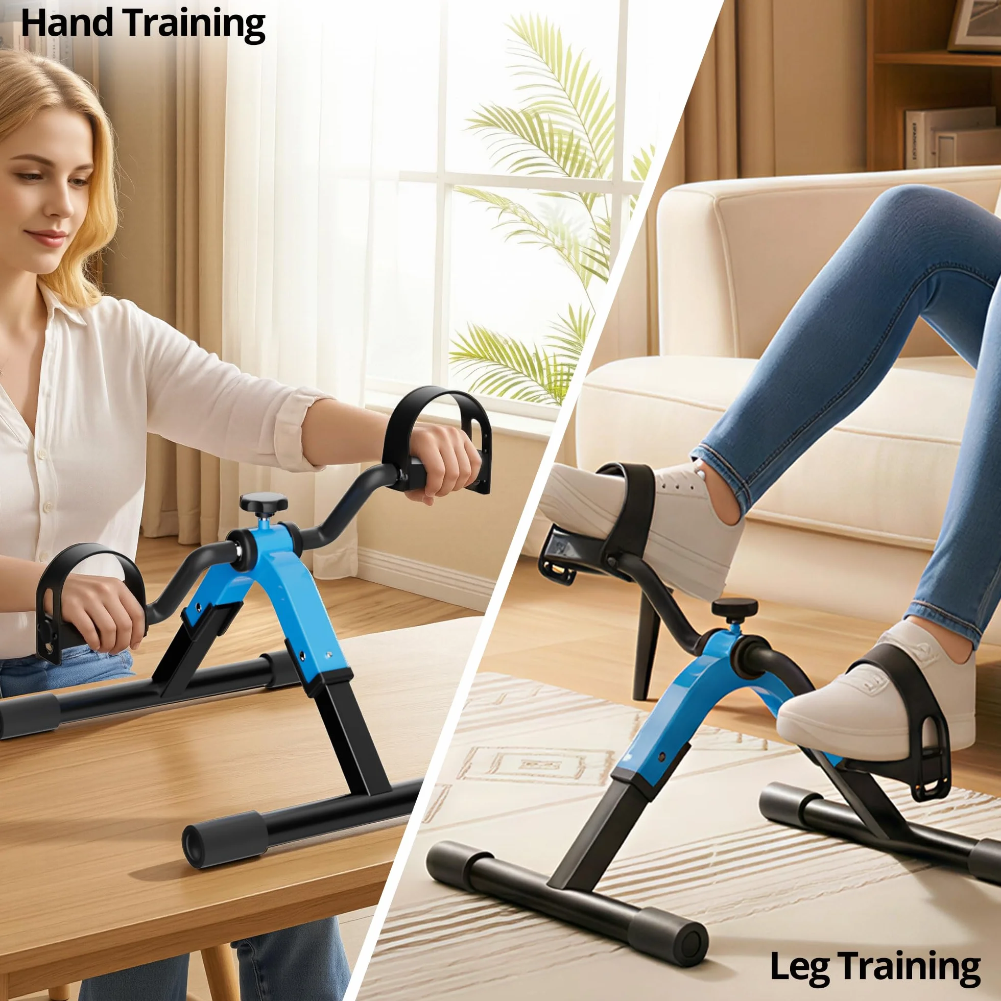 Mini rower treningowy na pedały do ćwiczeń nóg i ramion o niskiej intensywności Składany rower treningowy na pedały