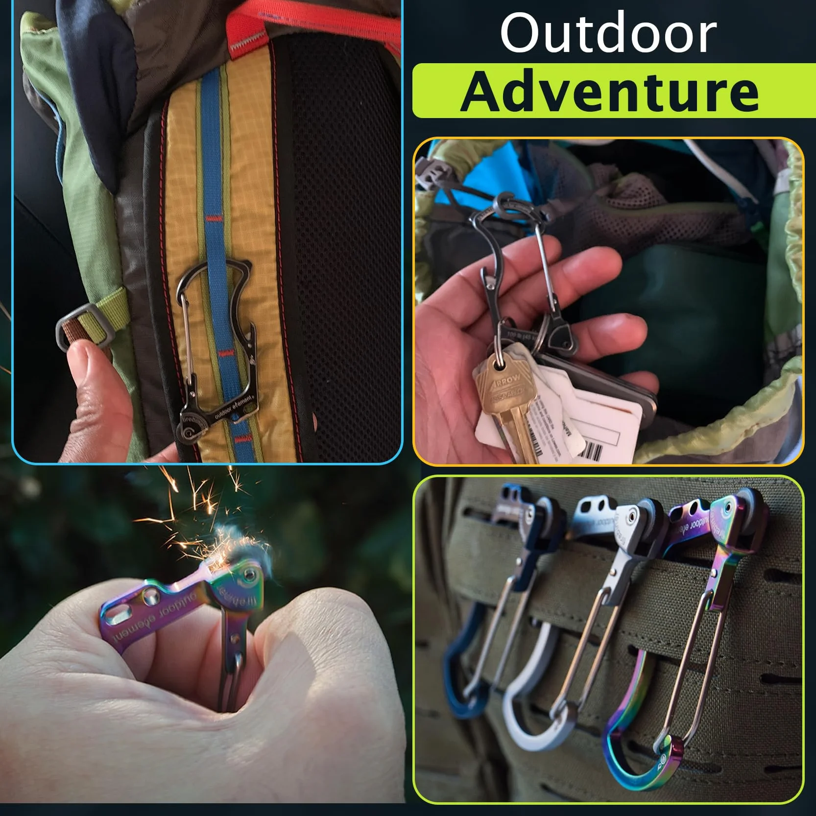 OUTDOOR ELEMENT Firebiner EDC Carabiner