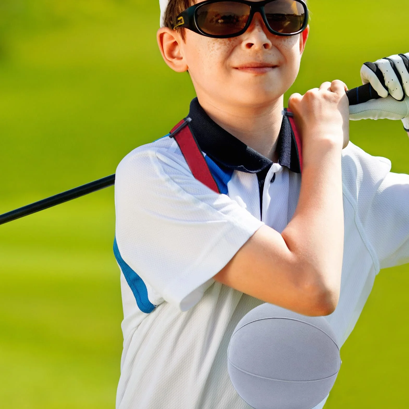 Smart Ball Golf Swing Trainer z pompką powietrza, inteligentny korektor postawy piłki dla początkujących golfistów, wspomagający trening korekcji postawy