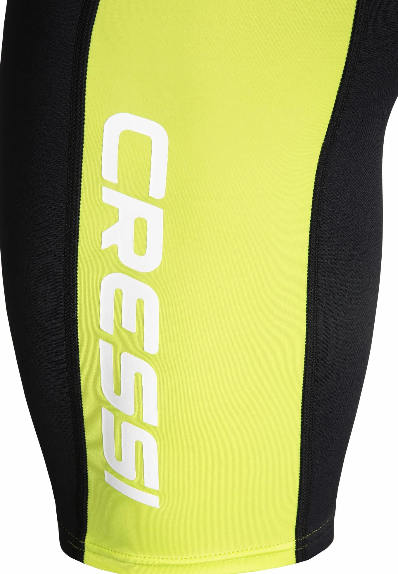 CRESSI Tiburon Man Shorty Wetsuit Black/Fluo Lime 2mm 2XL/6 - Męski kombinezon neoprenowy i elastanowy krótki kombinezon YKK zamek błyskawiczny z przodu - czarny/fluo limonkowy, XXL/6