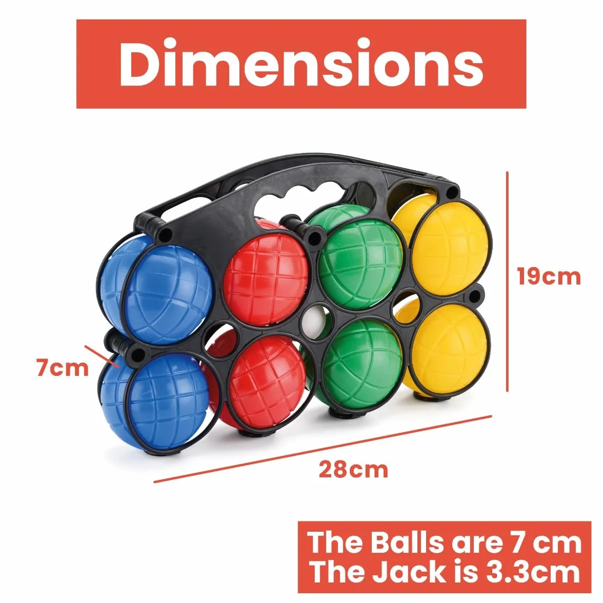 Toyrific Jeu de Boules Classiques en Plastique pour Jeux de Jardin familiaux BGG1535
