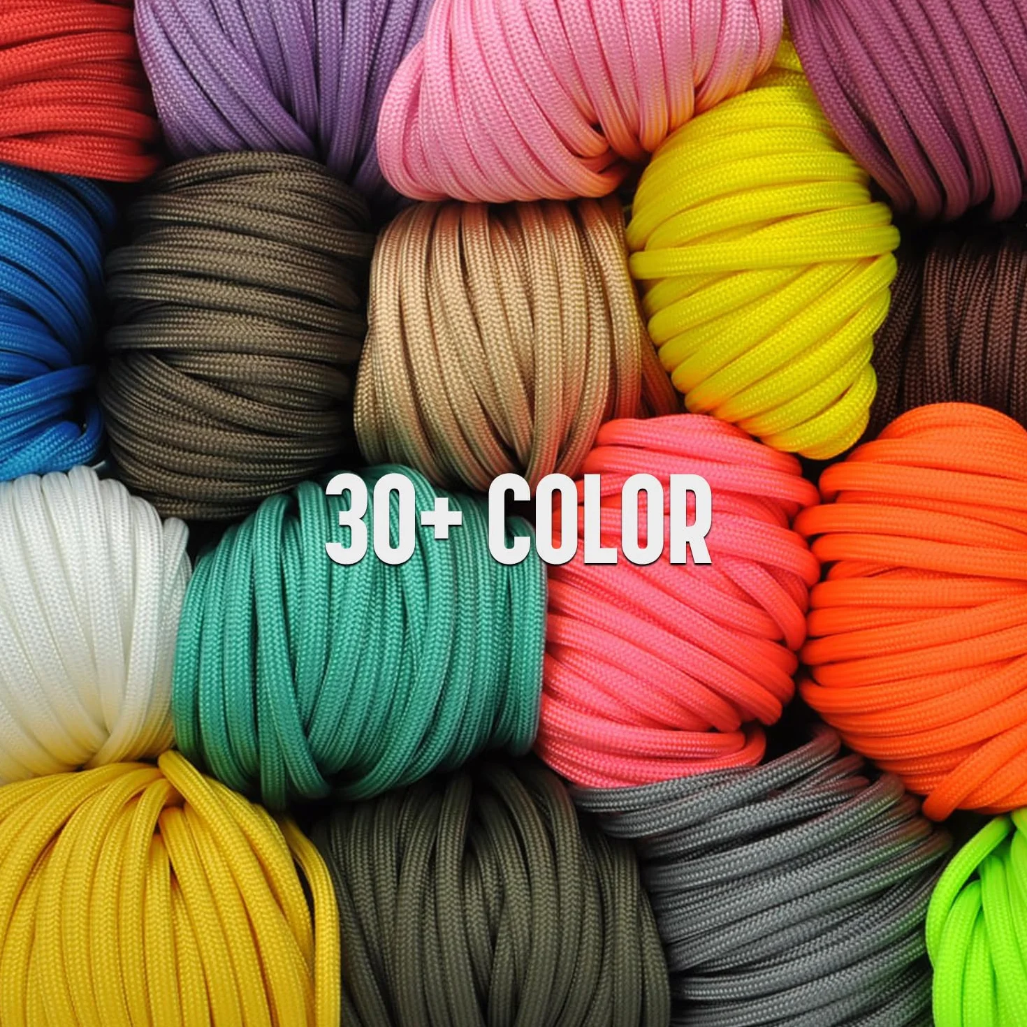 Brotree 550 Paracord 4mm 50m Linka Typ III 7-żyłowa Poliester Pomarańczowy