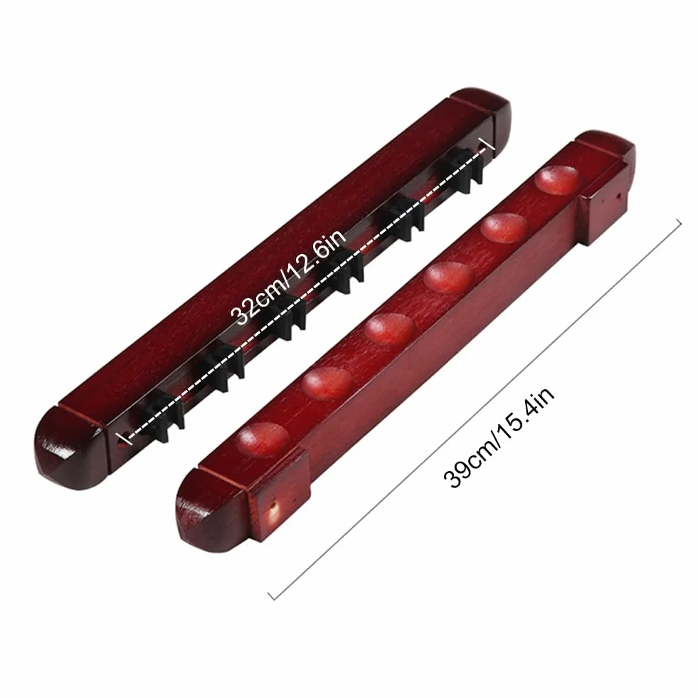 Drewniany stojak na kije bilardowe uchwyt ścienny Set Pool Cue Rack