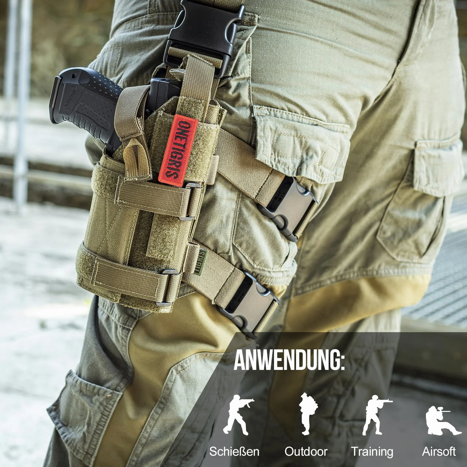 OneTigris 1000D nylonowa kabura na pistolet Molle