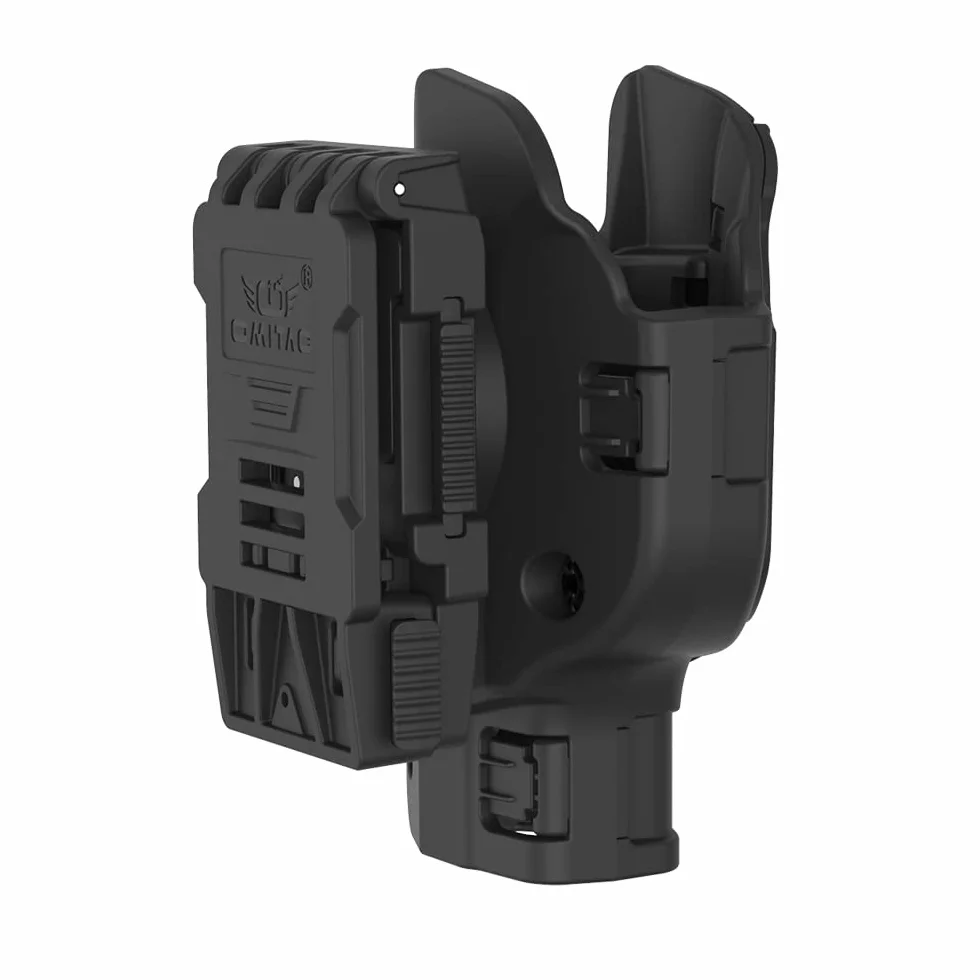 G19 Obracany o 360 ° etui do Glock 19 G23 G32 Gen 1.2,3,4 G19 gen5, taktyczne etui OWB Level 2 prawo ręka automatyczna blokada / indeks zwolniony pas zewnętrzny ukryty pokrowiec