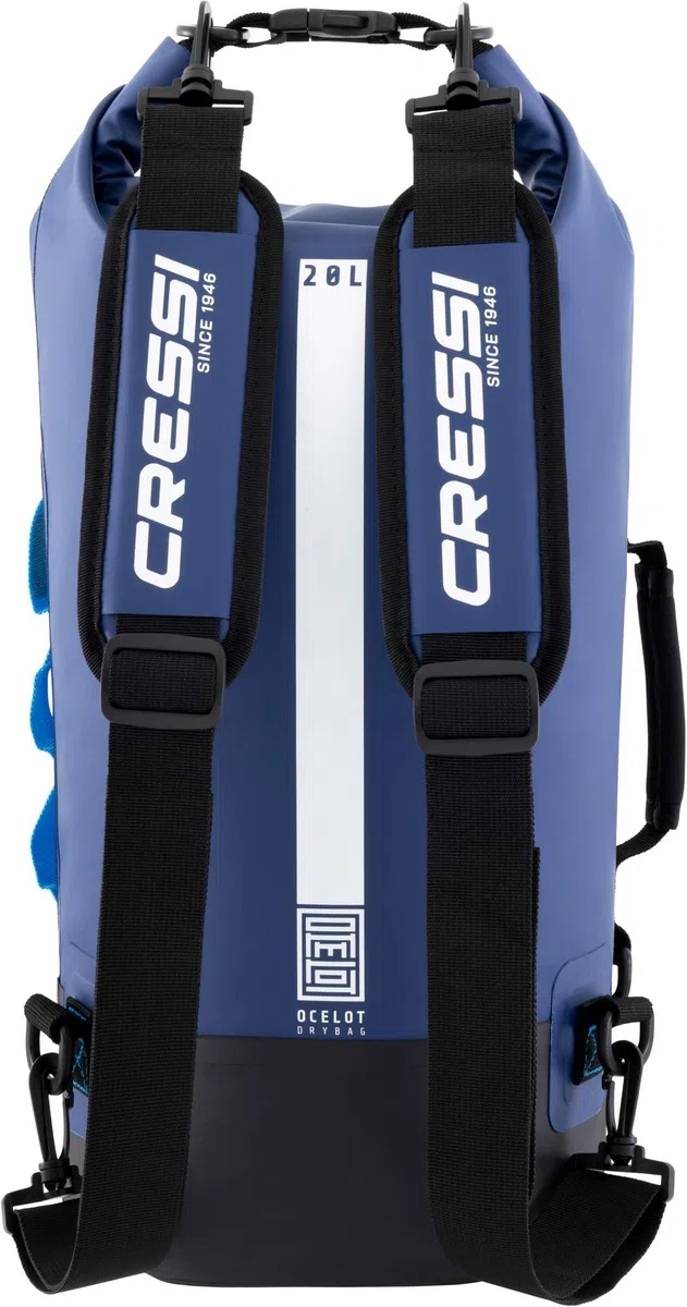 CRESSI since 1946 - Ocelot Dry Bag - Unisex Dry Waterproof Bag for Sea, Boat and Water Activities, Available in Small, Medium and Large Sizes, Blue/Light Blue 20 L