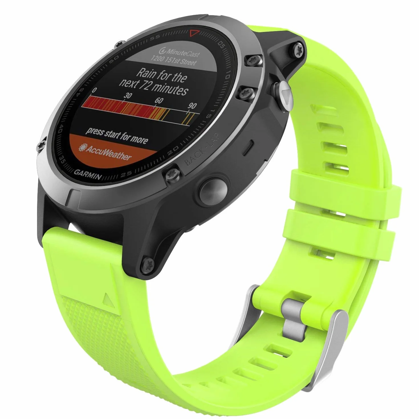 MoKo Silicone Replacement Sport Watch Band 22mm for Garmin Fenix 7/7 Pro/6/6 Pro/5/5 Plus/Forerunner 965/955/945/Instinct Solar/Instinct 2, Green