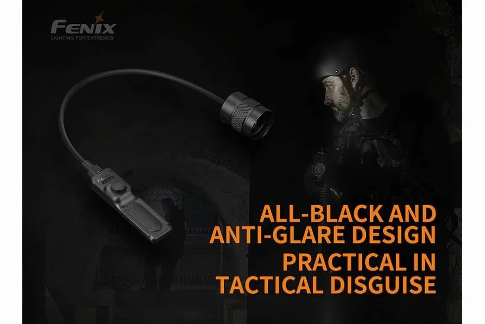 fenix Unisex Aer-02 V2.0 AER 02 V2 0 zdalny przełącznik do latarek zasilanych 18650, czarny, jeden rozmiar UK