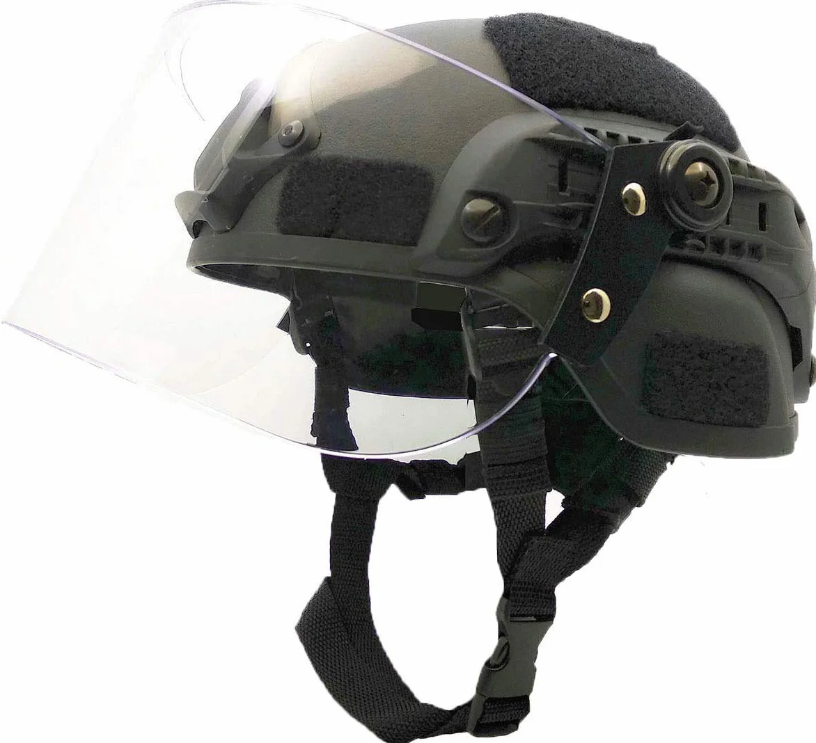 Airsoft MICH 2000 ACH kask taktyczny z przezroczystym wizjerem NVG i szyną boczną