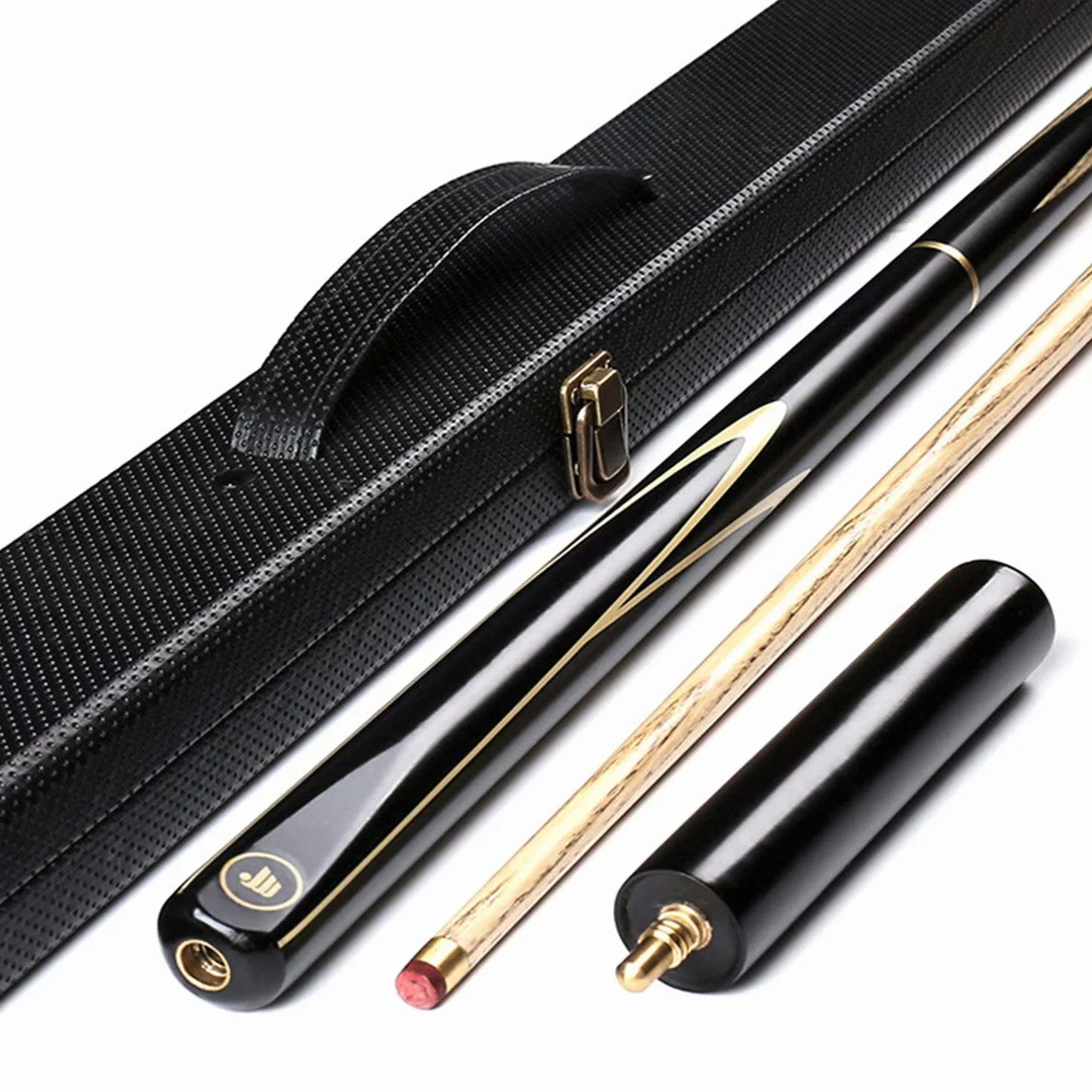 AONETIGER Kij bilardowy z drewna jesionowego, 145 cm, 3-częściowe, końcówki 9,7 mm, z akcesoriami, torba przedłużająca, zestaw do wyboru, profesjonalne kijki do snookera, basenu, cue