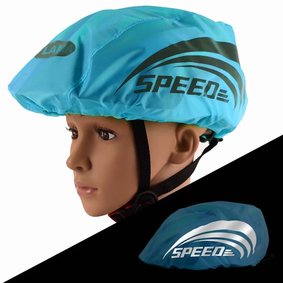 LAMA Pokrowiec przeciwdeszczowy na kask rowerowy 2 sztuki, wodoszczelny