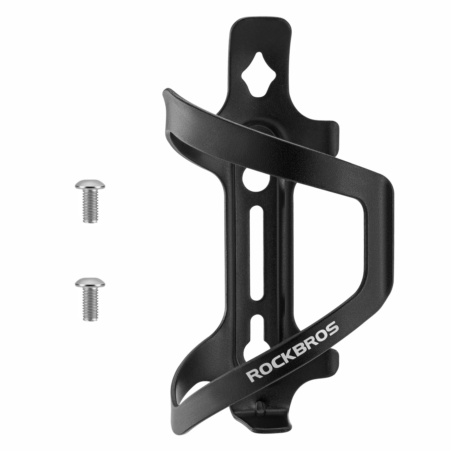 ROCKBROS Koszyk na Bidon Uchwyt na Butelkę Rowerowy Uchwyt na Napoje Stop Aluminium Wytrzymały Lekki ok. 40g Uniwersalny do MTB Rower Szosowy Rower Składany Wyścigowy Czarny