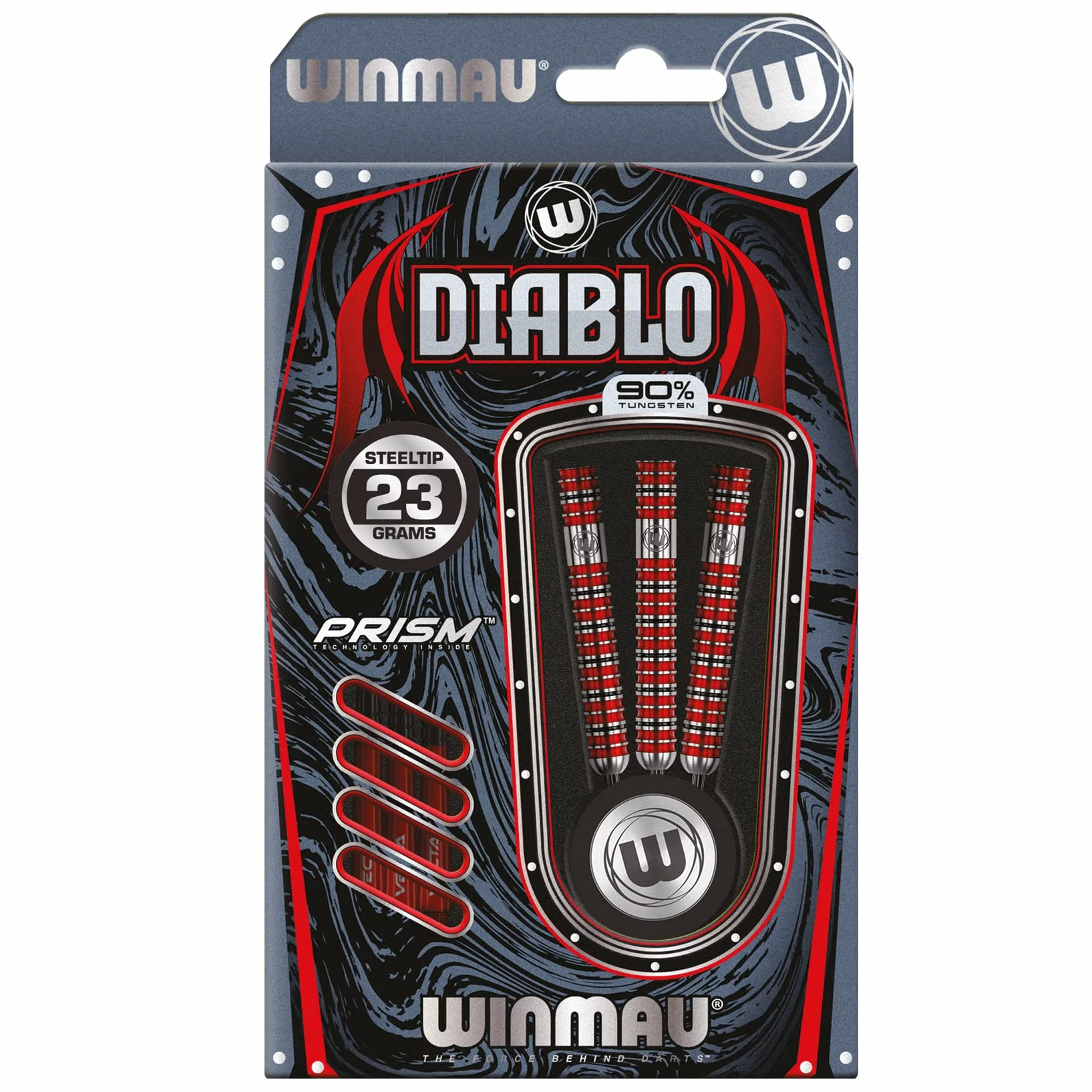 WINMAU Diablo 23 Gramy Profesjonalny wolfram stalowa końcówka zestaw rzutek z loty oraz łodygi (wały)