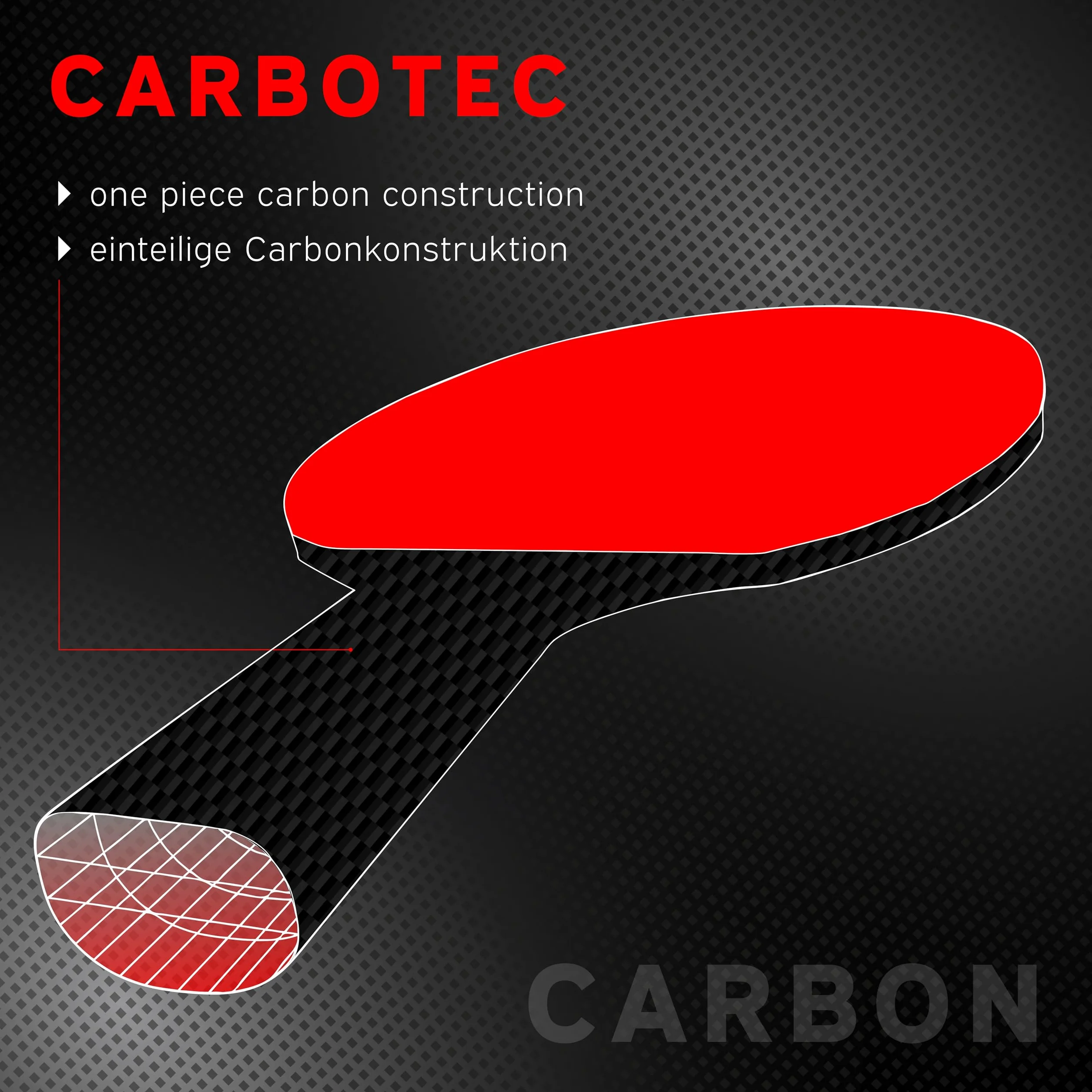 Schildkröt Rakieta do tenisa stołowego CarboTec 900, wklęsła