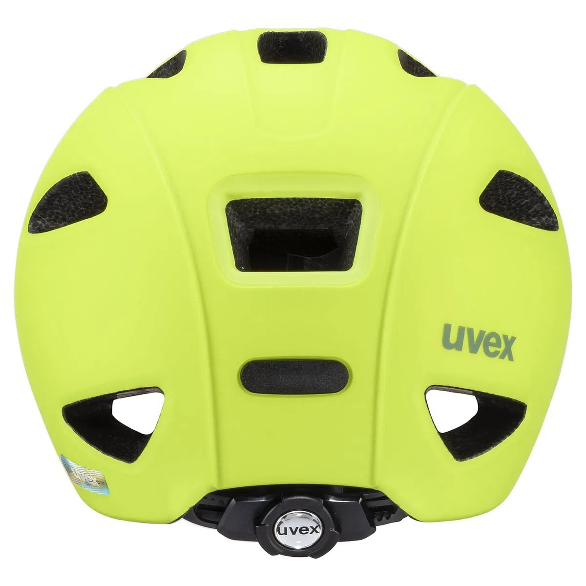 uvex oyo - lekki kask rowerowy dla dzieci - indywidualna regulacja wielkości - możliwość zainstalowania światła LED - neon yellow-moss green matt - 50-54 cm