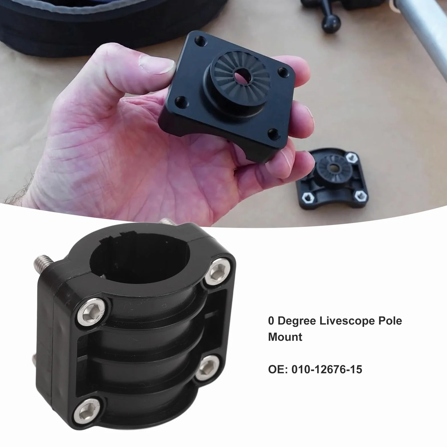 Uchwyt do Montażu na Słupie Livescope 0 Stopni, ABS Uchwyt do Montażu na Słupie 0 Stopni Livescope Uchwyt do Montażu na Słupie 010-12676-15 do Przetwornika Panoptix 32