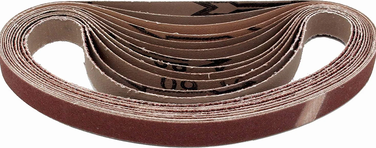 Taśmy szlifierskie z tkaniny 13 x 451 mm, ziarnistość 40-60, 80-120, 180-240, 120 sztuk do pilników Power
